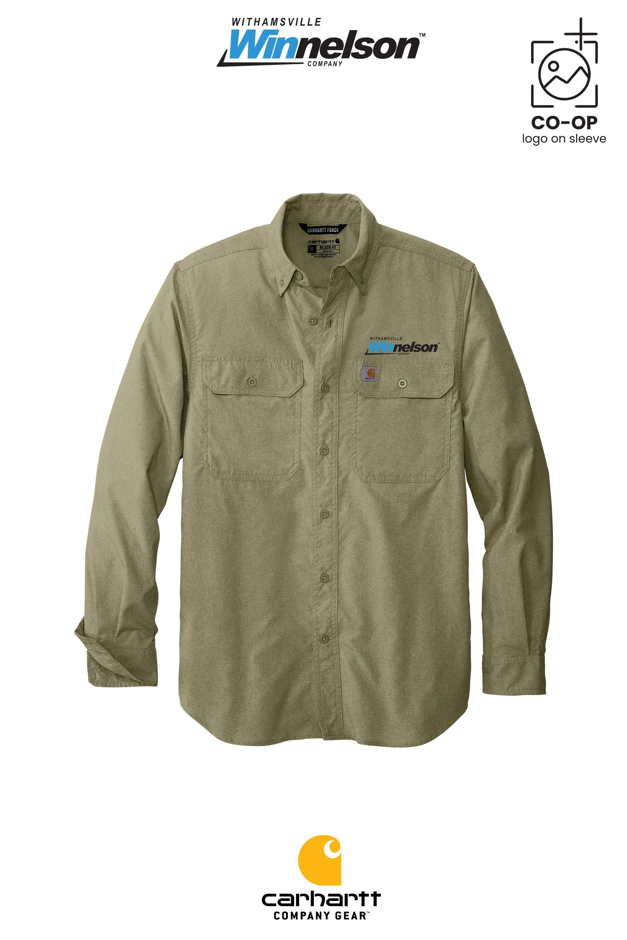 Carhartt Force® Solid Long Sleeve Shirt - Withamsville Winnelson