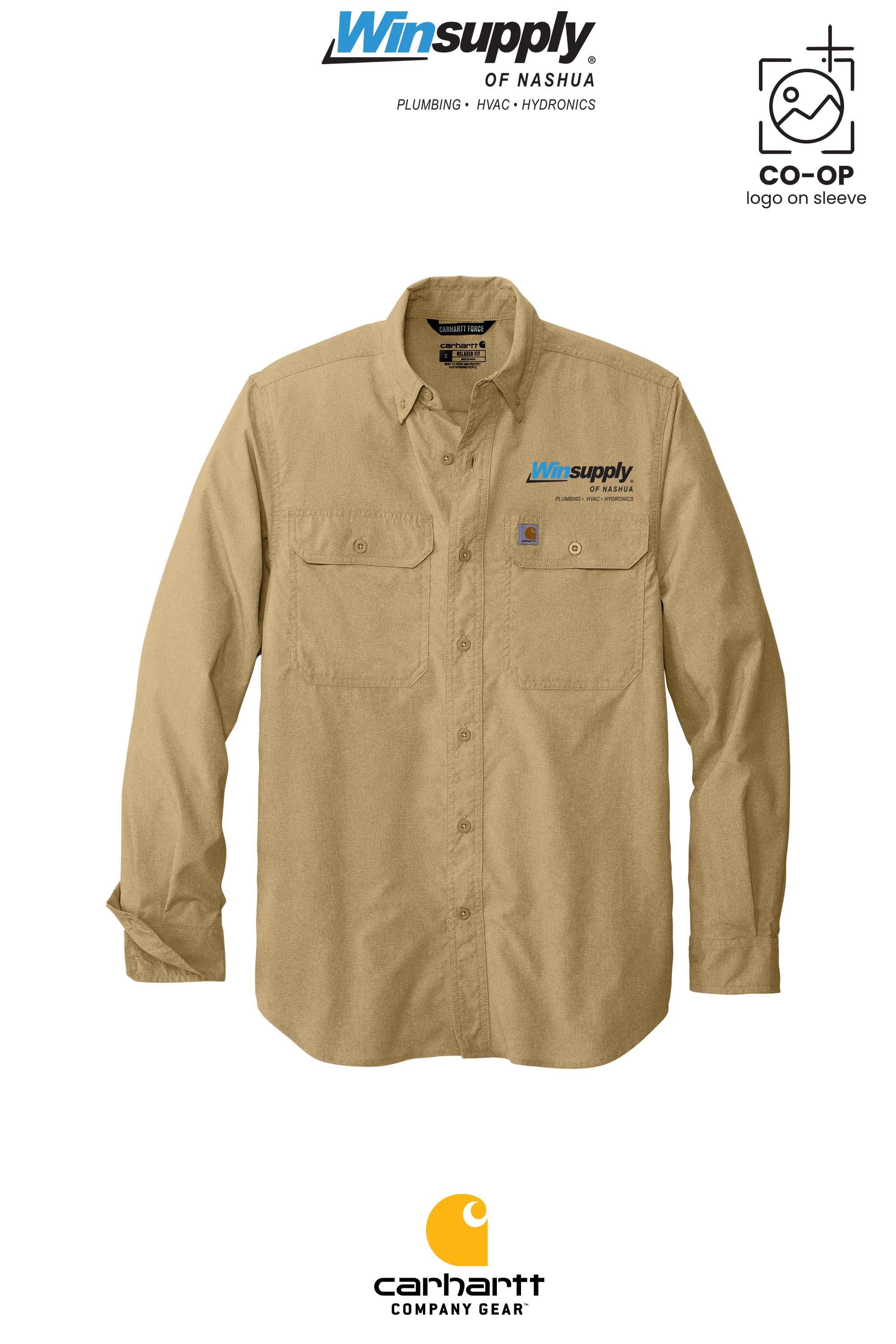 Carhartt Force® Solid Long Sleeve Shirt - Winsupply of Nashua