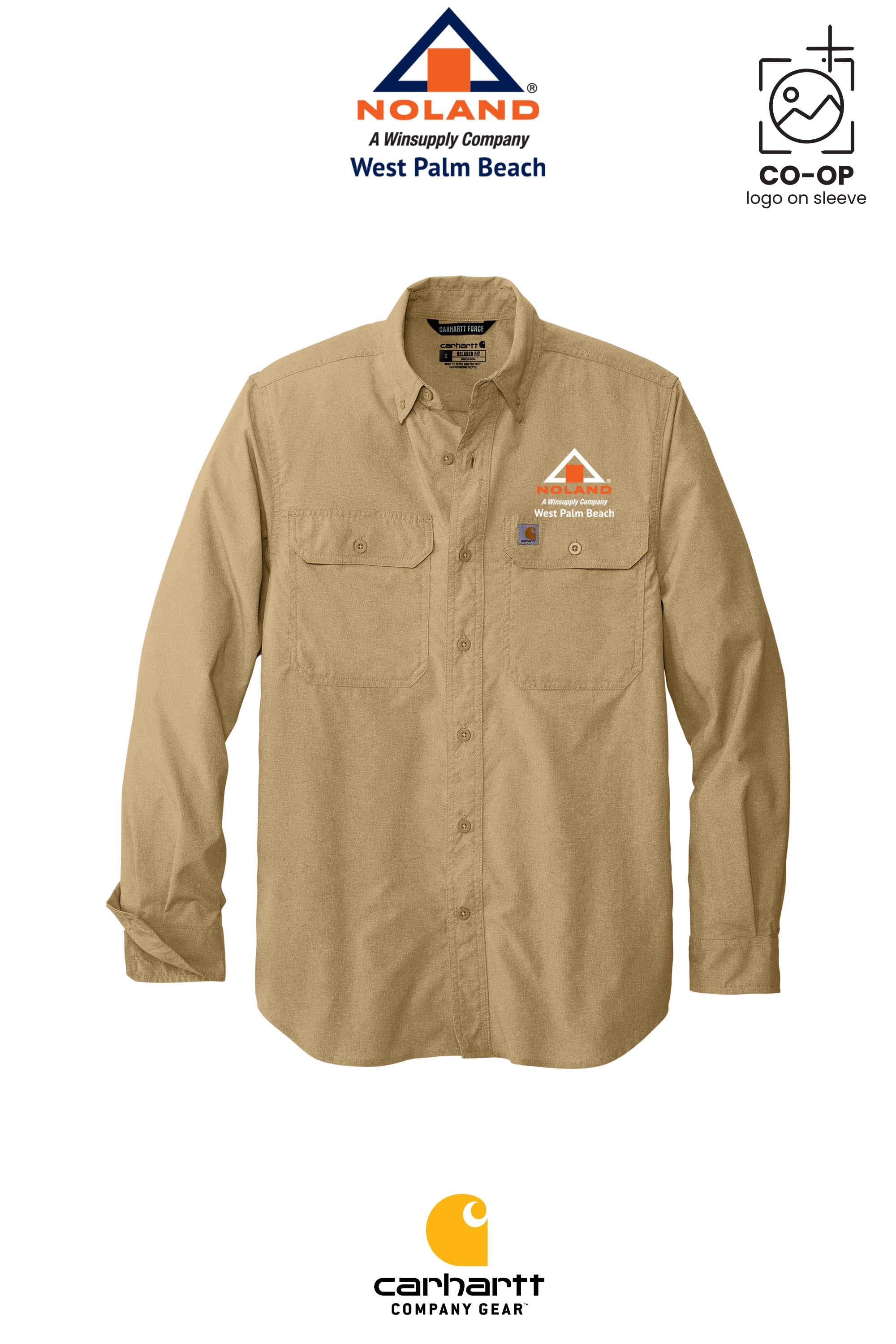 Carhartt Force® Solid Long Sleeve Shirt - Noland West Palm Beach