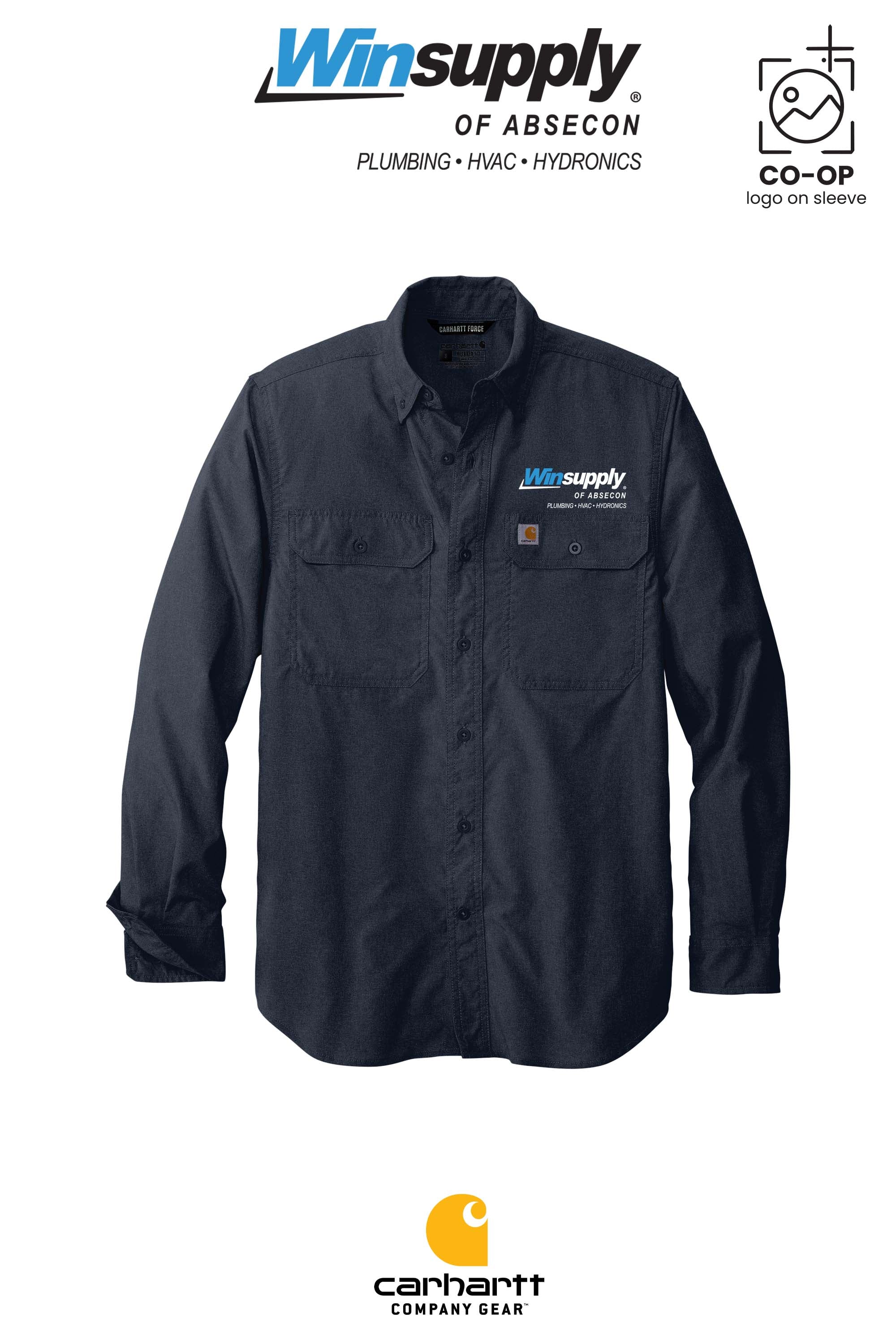 Carhartt Force® Solid Long Sleeve Shirt - Winsupply of Absecon