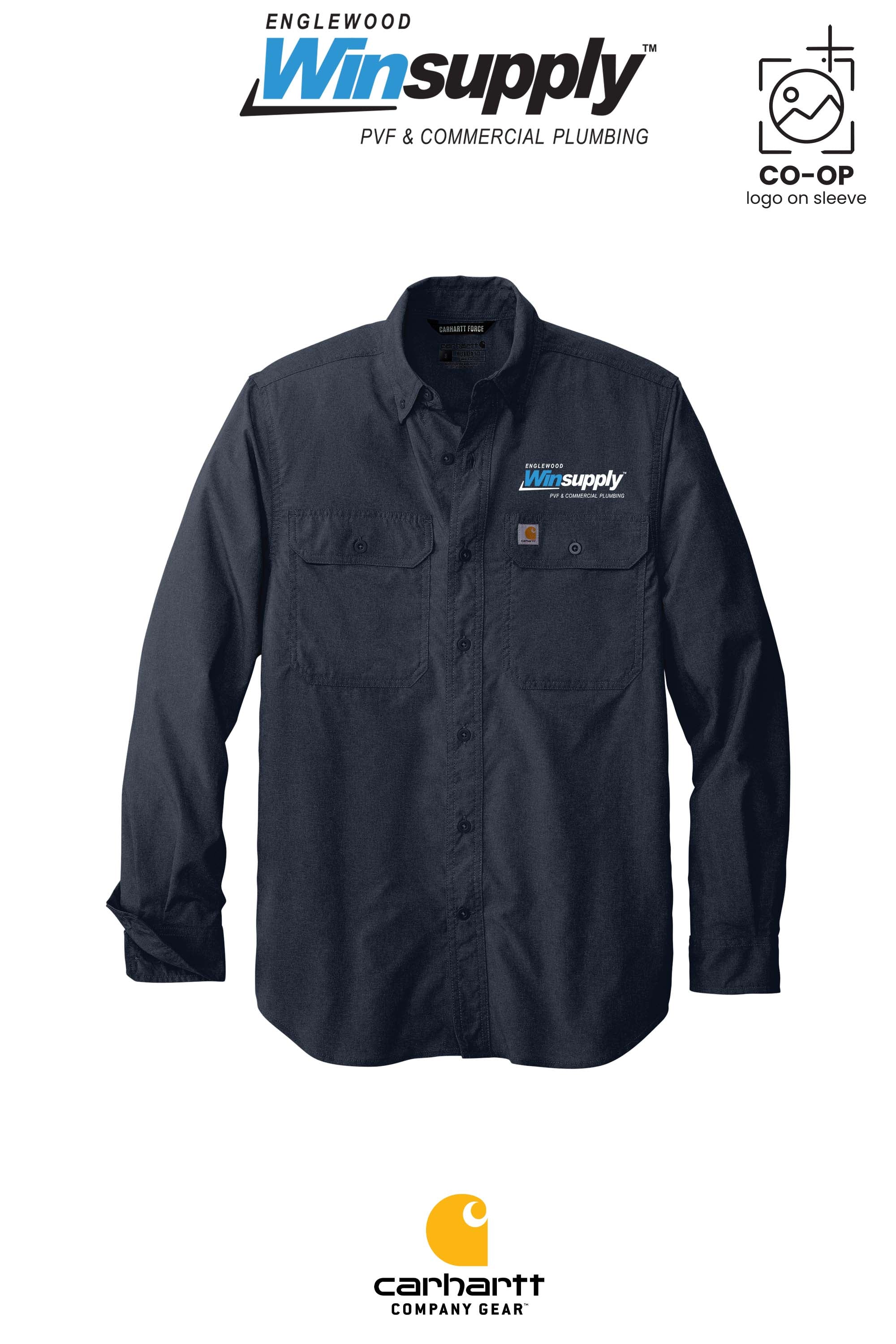Carhartt Force® Solid Long Sleeve Shirt - Englewood Winsupply
