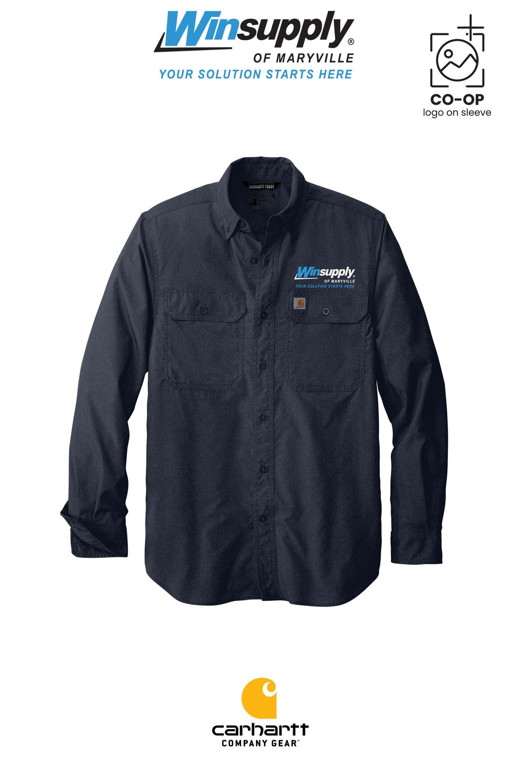 Carhartt Force® Solid Long Sleeve Shirt - Winsupply of Maryville