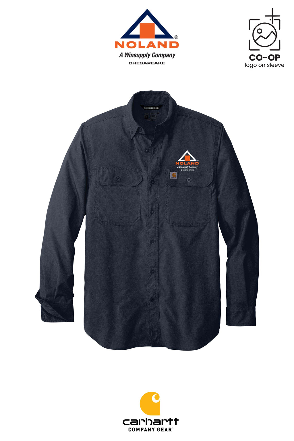 Carhartt Force® Solid Long Sleeve Shirt - Noland Company Chesapeake