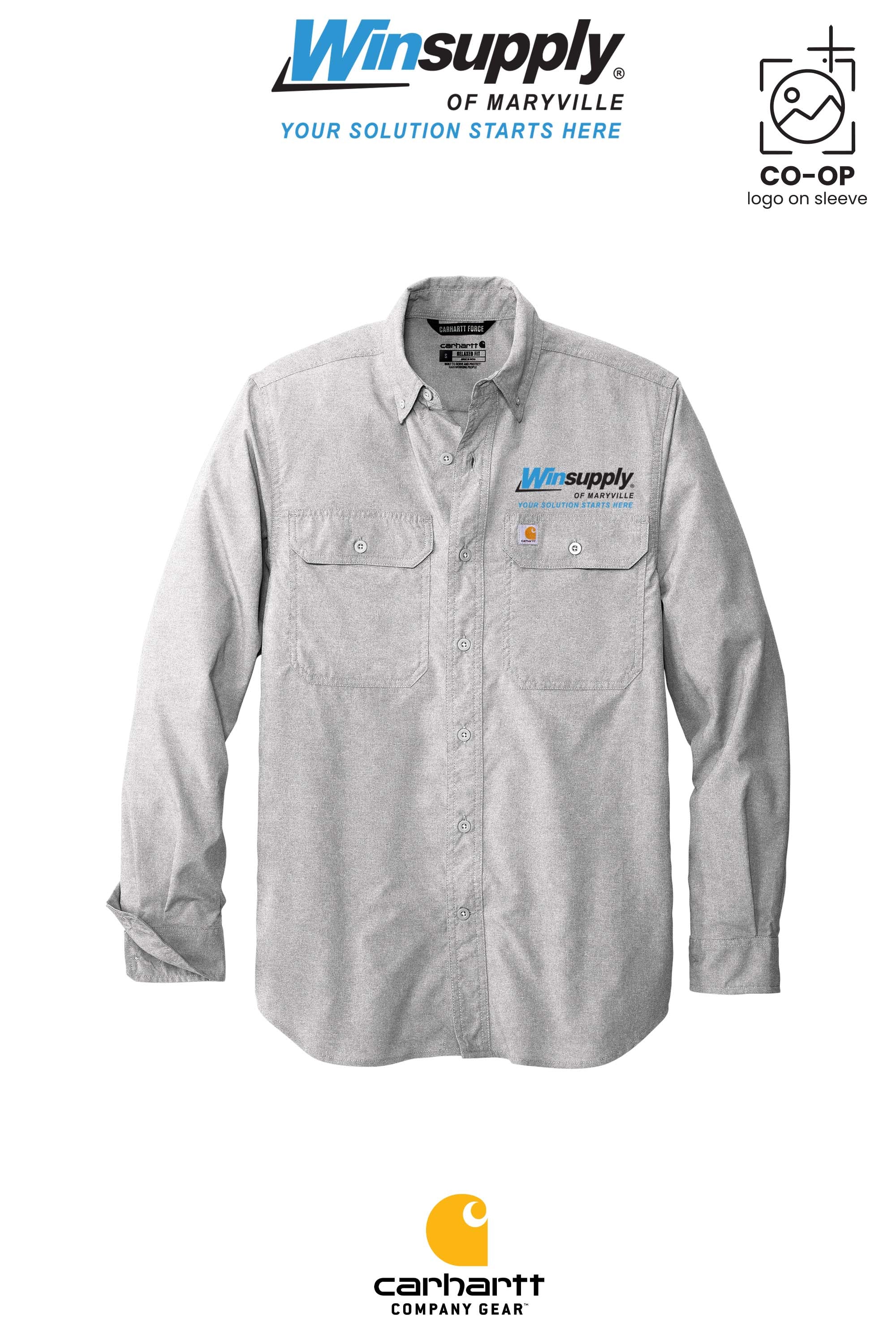 Carhartt Force® Solid Long Sleeve Shirt - Winsupply of Maryville
