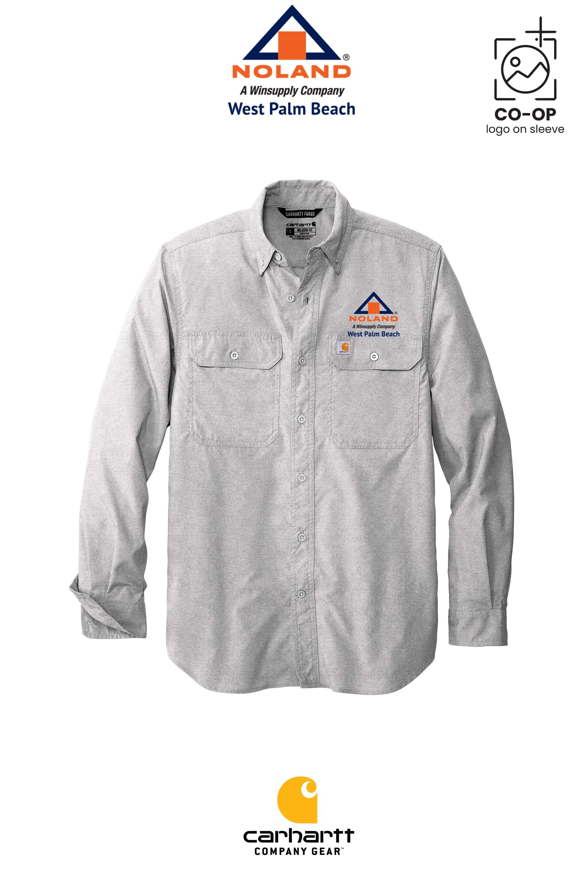 Carhartt Force® Solid Long Sleeve Shirt - Noland West Palm Beach