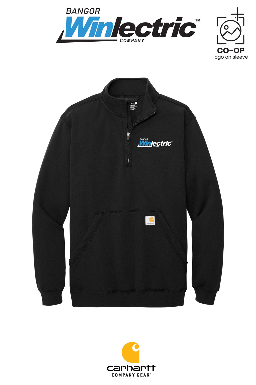 Carhartt® Midweight 1/4-Zip Mock Neck Sweatshirt - Winlectric Bangor