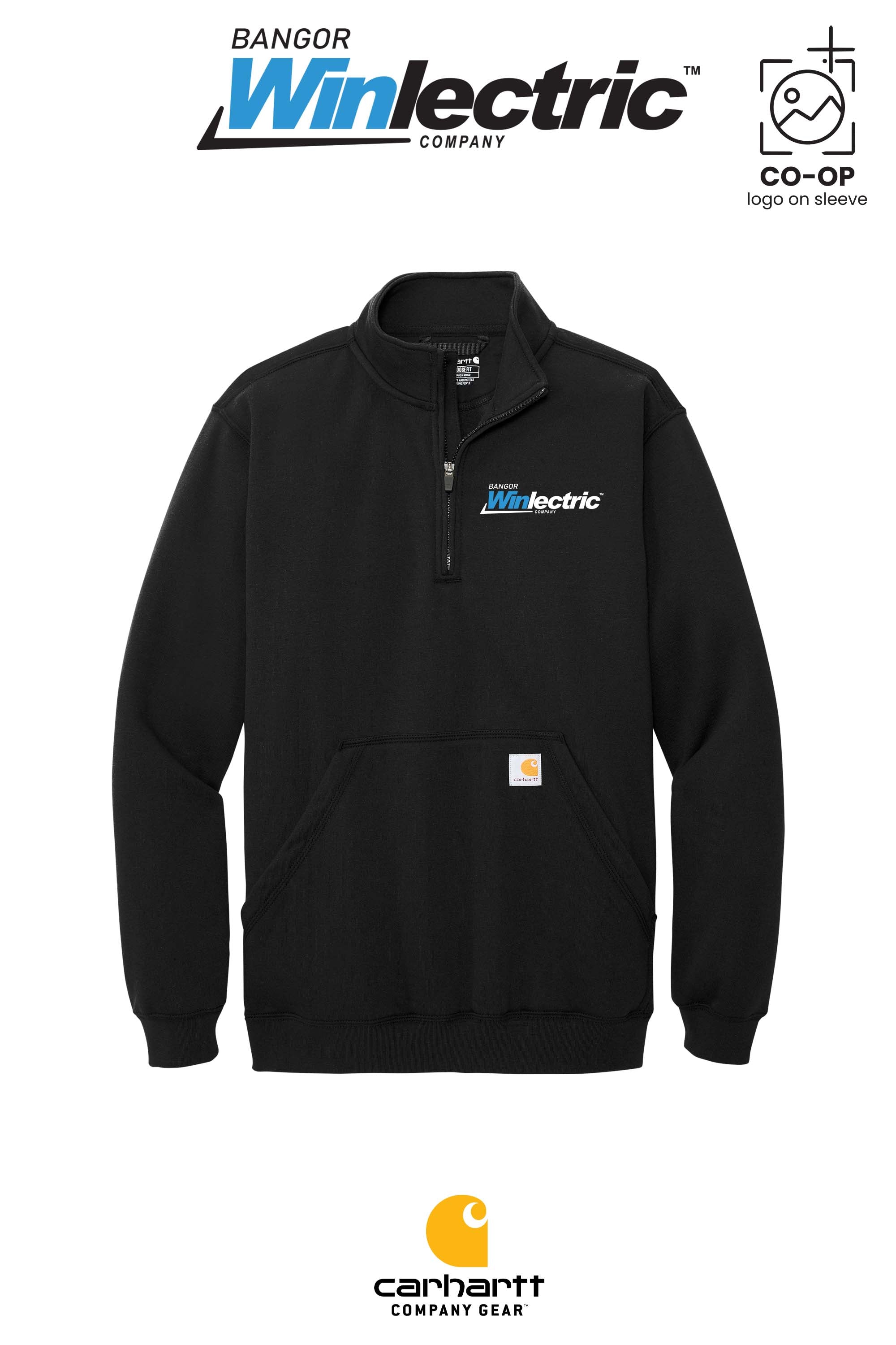 Carhartt® Midweight 1/4-Zip Mock Neck Sweatshirt - Winlectric Bangor
