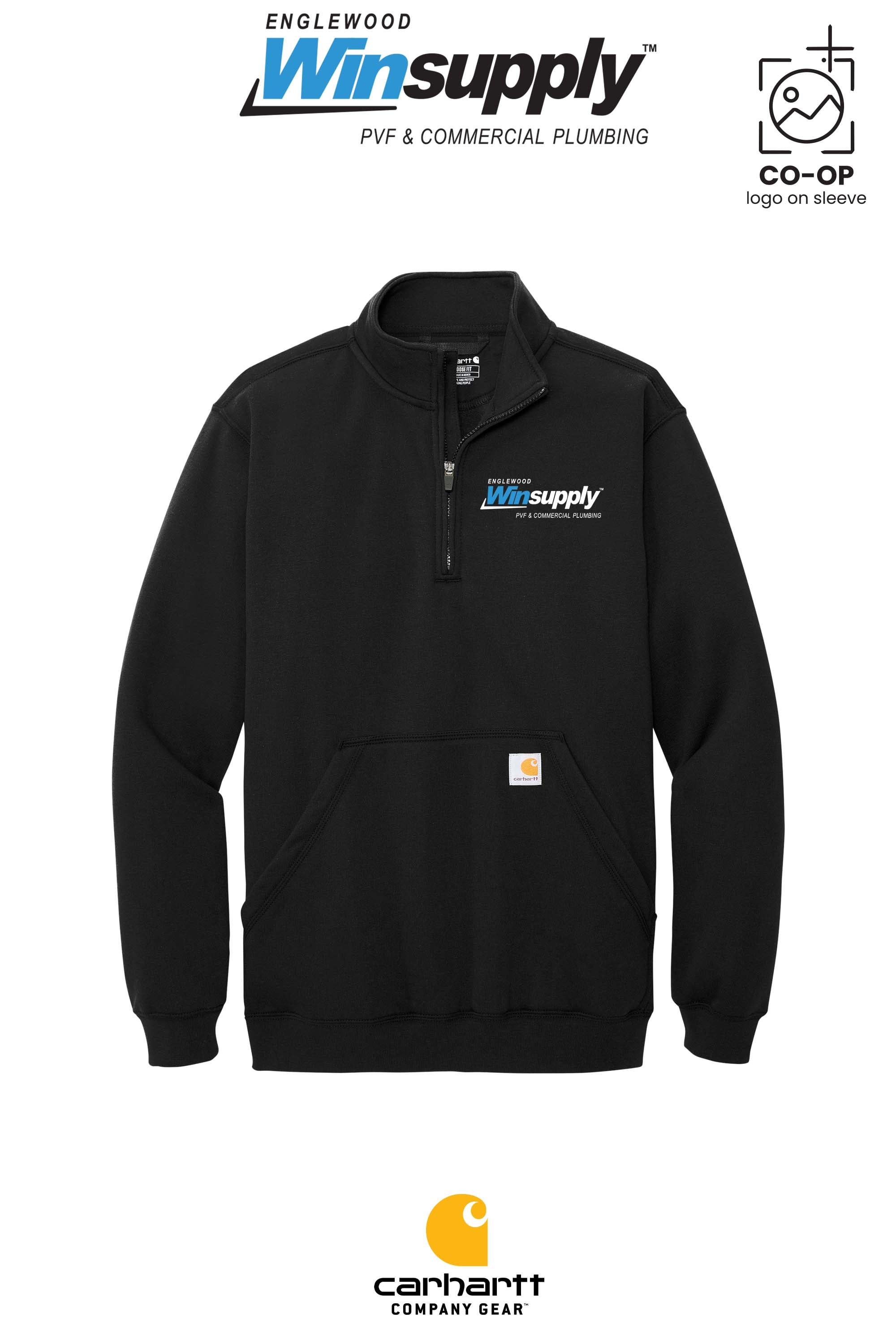 Carhartt® Midweight 1/4-Zip Mock Neck Sweatshirt - Englewood Winsupply