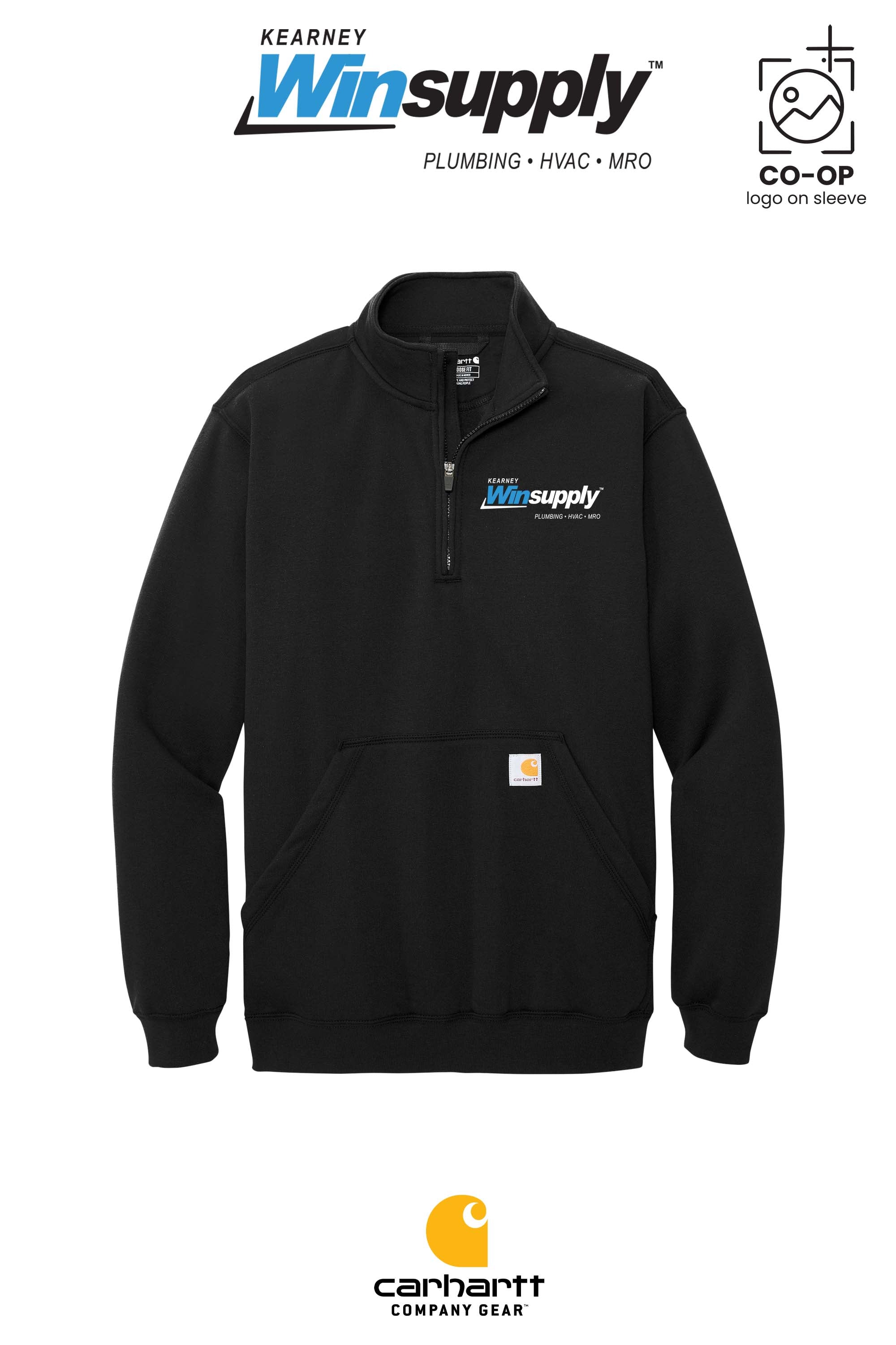Carhartt® Midweight 1/4-Zip Mock Neck Sweatshirt - Kearney Winsupply