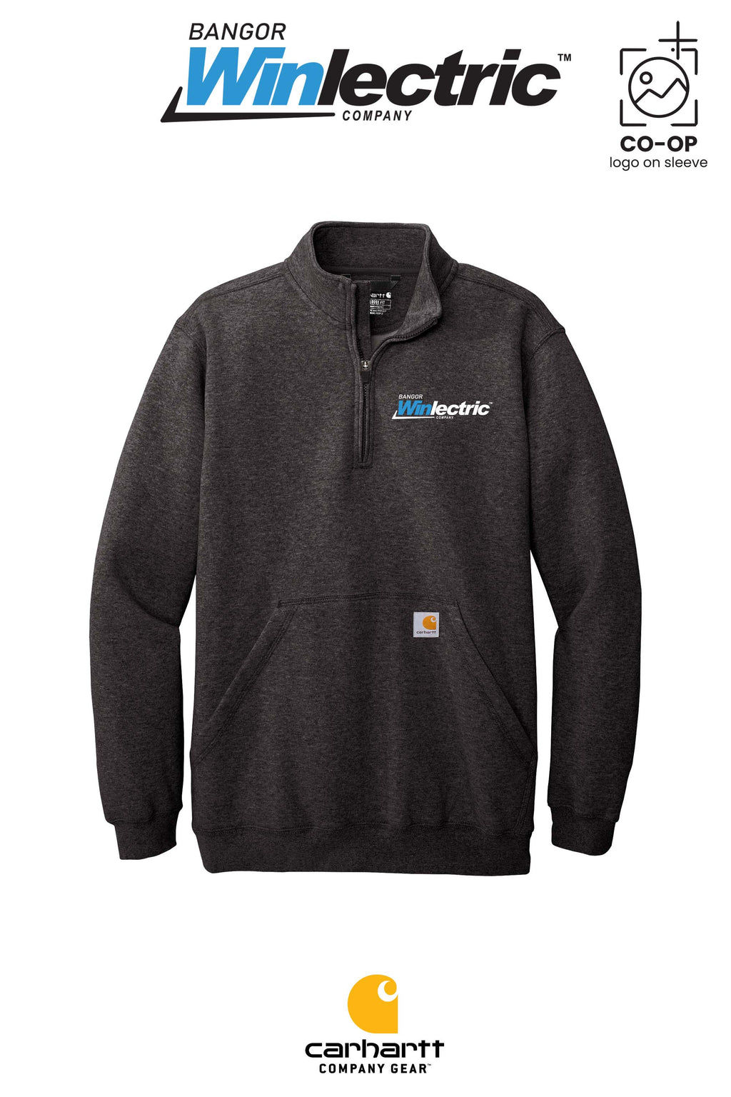 Carhartt® Midweight 1/4-Zip Mock Neck Sweatshirt - Winlectric Bangor