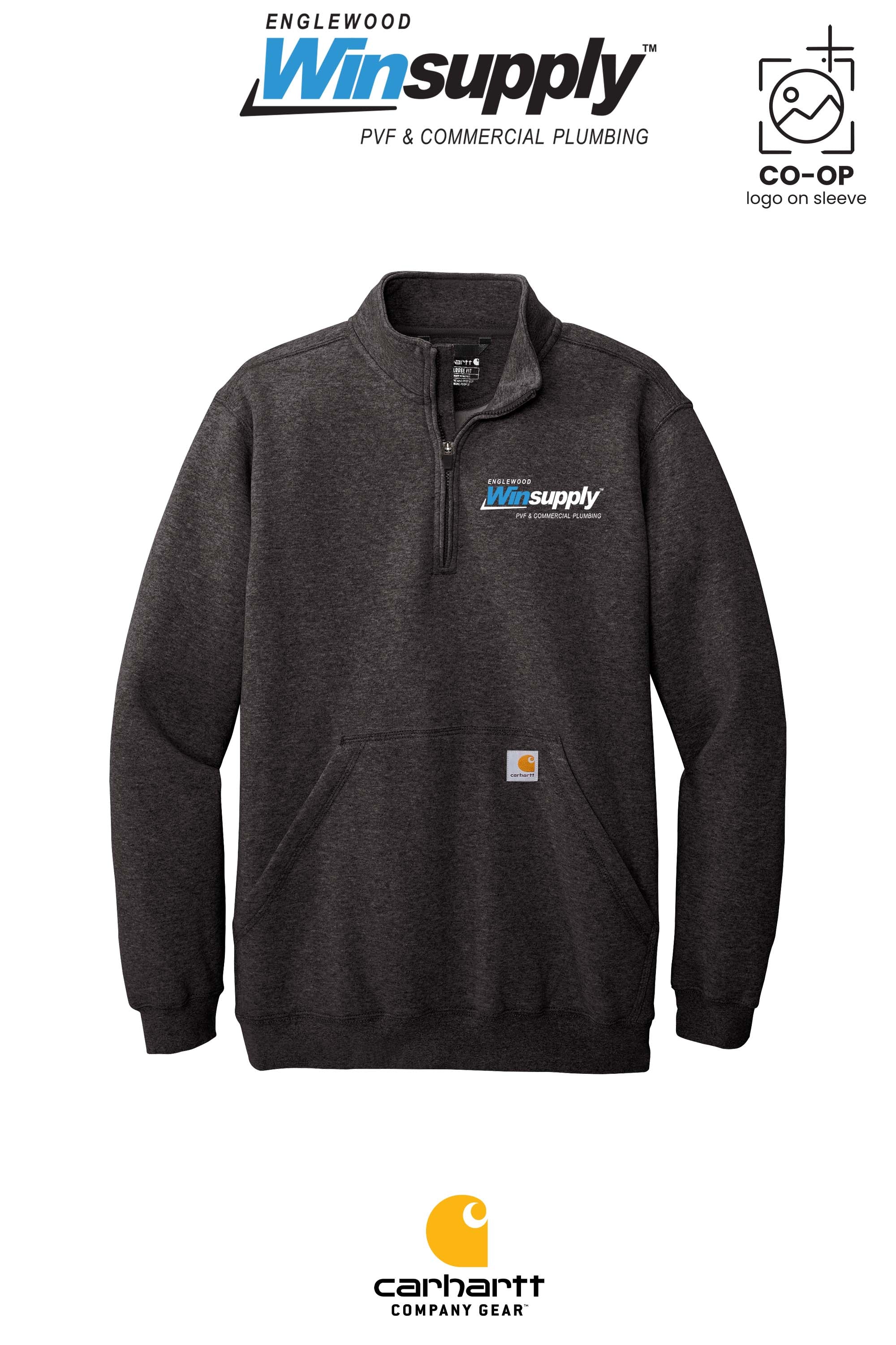 Carhartt® Midweight 1/4-Zip Mock Neck Sweatshirt - Englewood Winsupply