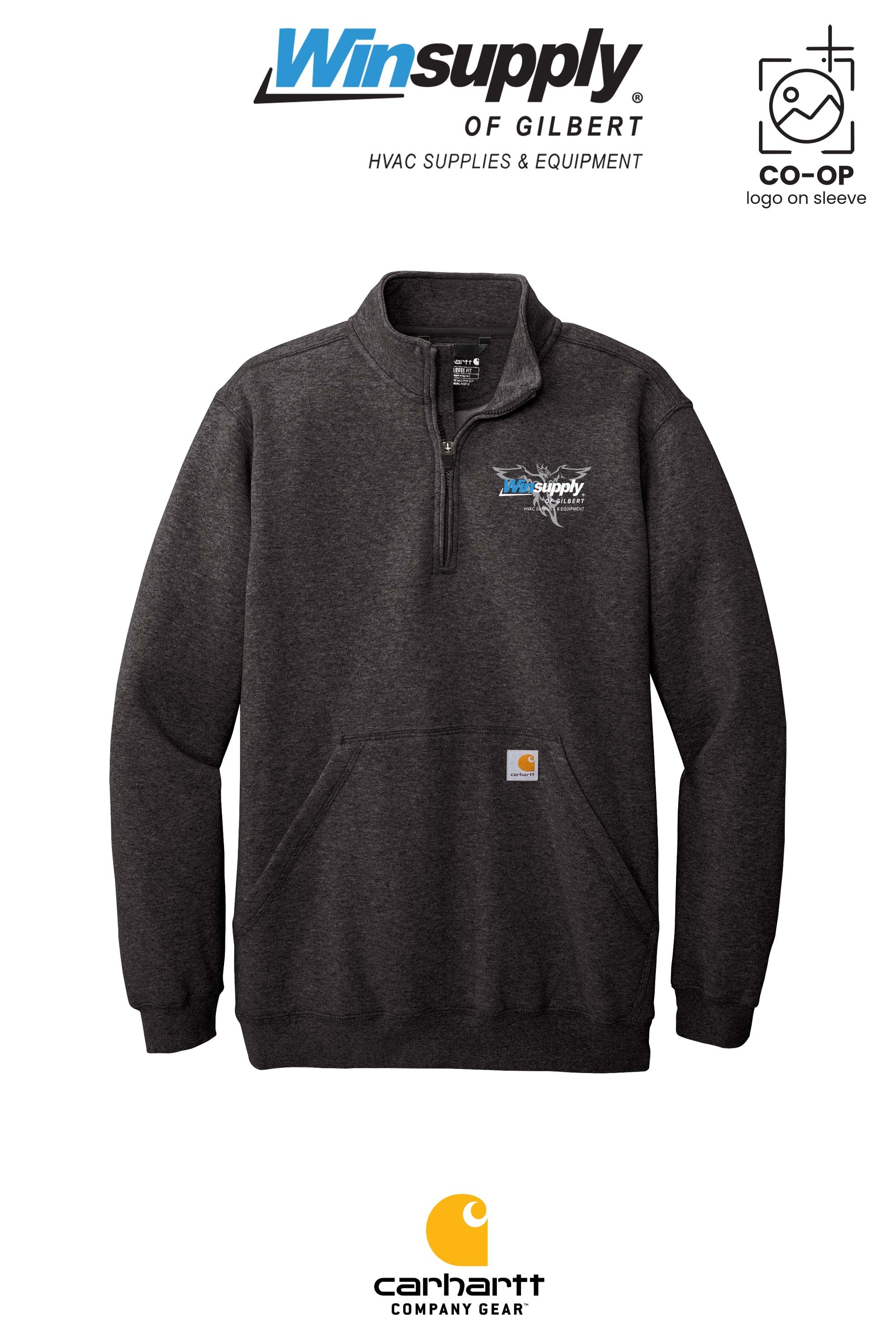 Carhartt® Midweight 1/4-Zip Mock Neck Sweatshirt - Winsupply of Gilbert