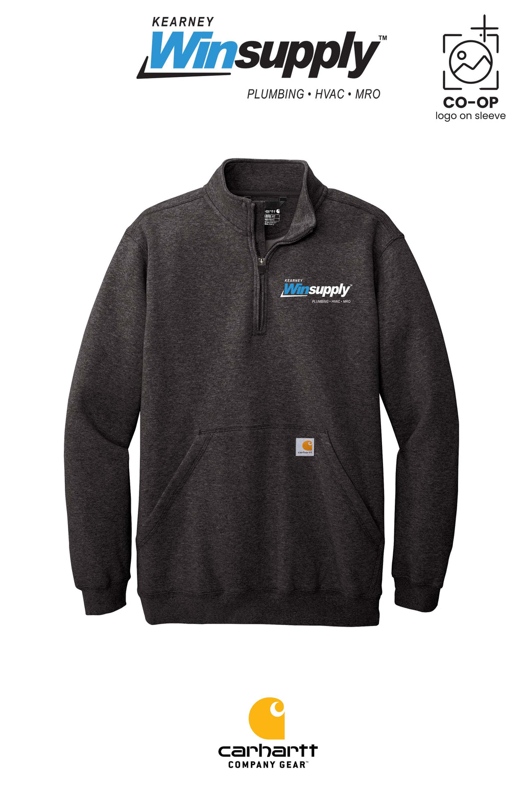 Carhartt® Midweight 1/4-Zip Mock Neck Sweatshirt - Kearney Winsupply