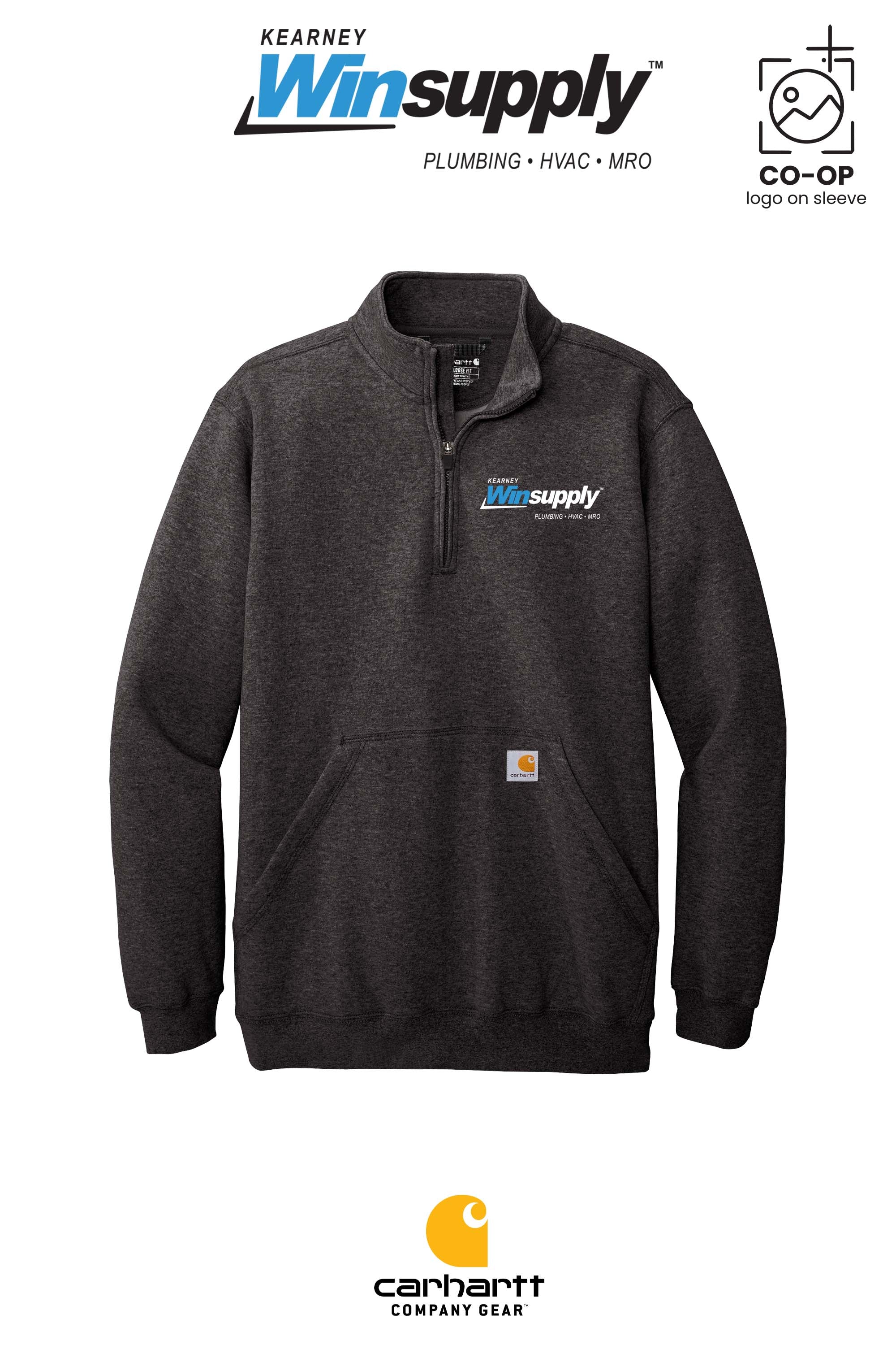 Carhartt® Midweight 1/4-Zip Mock Neck Sweatshirt - Kearney Winsupply