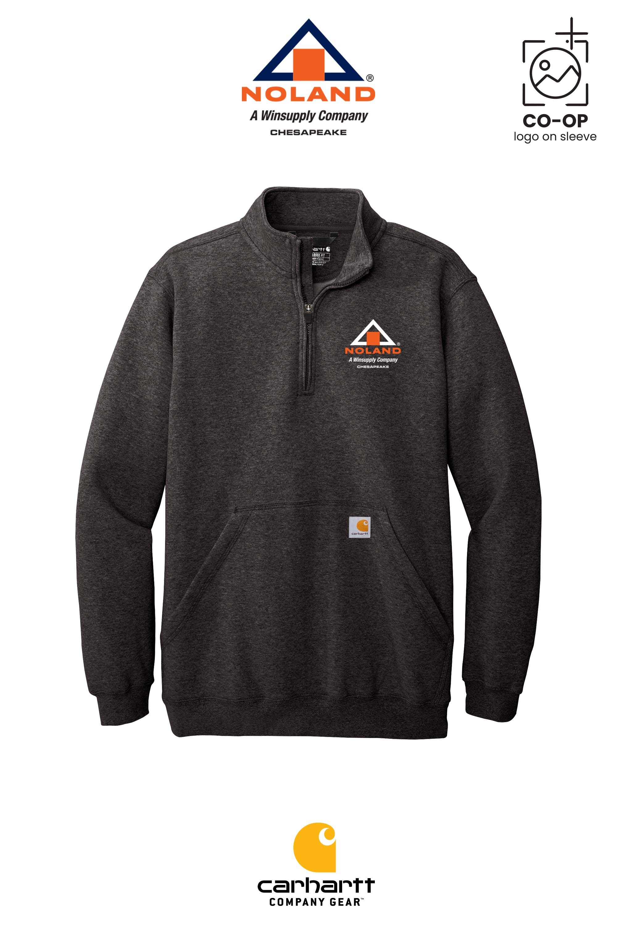 Carhartt® Midweight 1/4-Zip Mock Neck Sweatshirt - Noland Company Chesapeake