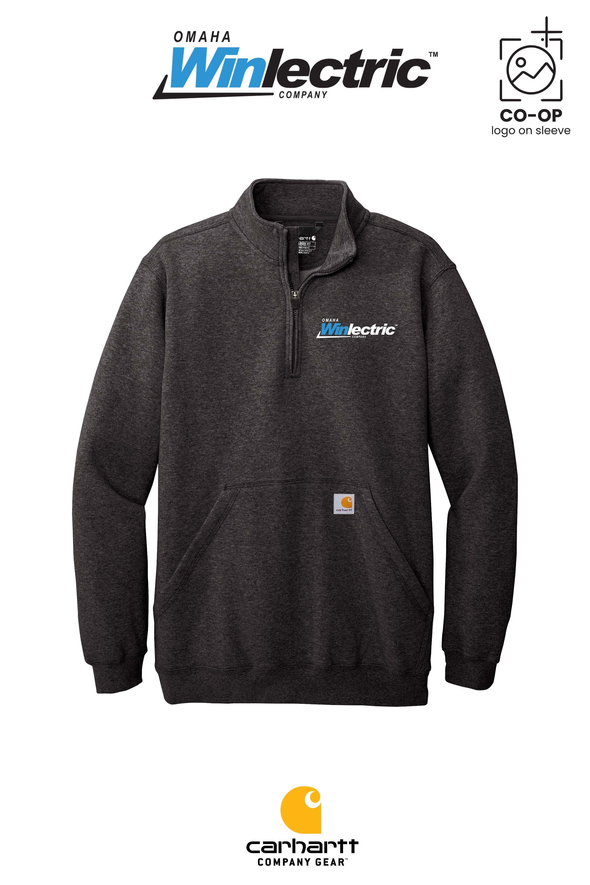 Carhartt® Midweight 1/4-Zip Mock Neck Sweatshirt - Omaha Winlectric