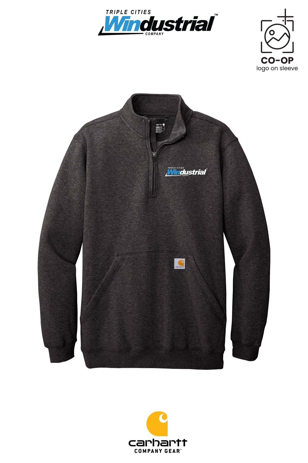 Carhartt® Midweight 1/4-Zip Mock Neck Sweatshirt - Windustrial Triple Cities