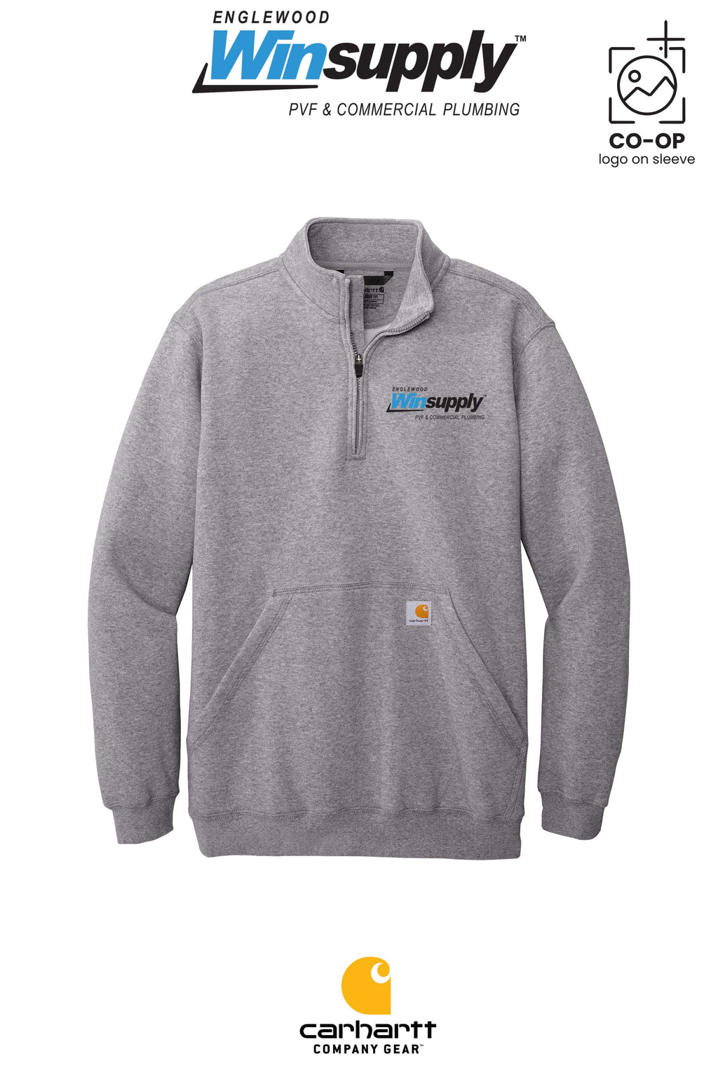 Carhartt® Midweight 1/4-Zip Mock Neck Sweatshirt - Englewood Winsupply