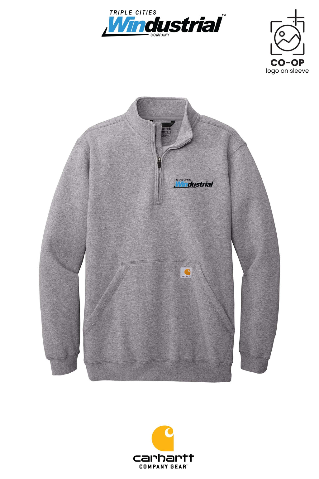 Carhartt® Midweight 1/4-Zip Mock Neck Sweatshirt - Windustrial Triple Cities