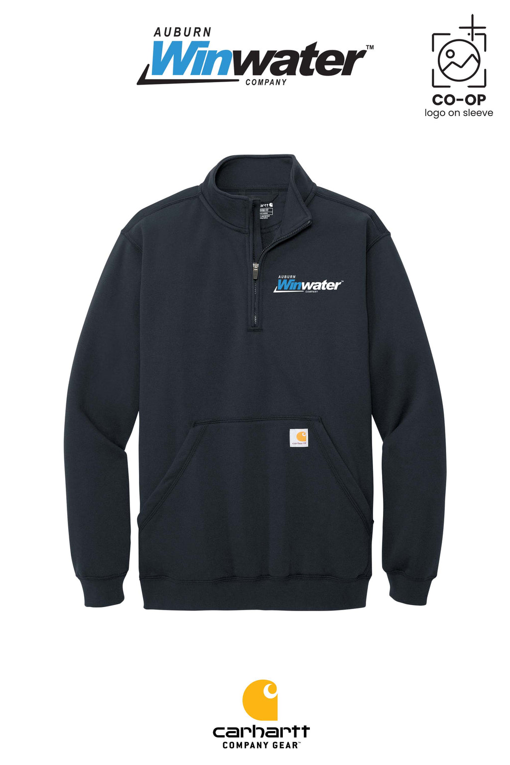 Carhartt® Midweight 1/4-Zip Mock Neck Sweatshirt - Auburn Winwater
