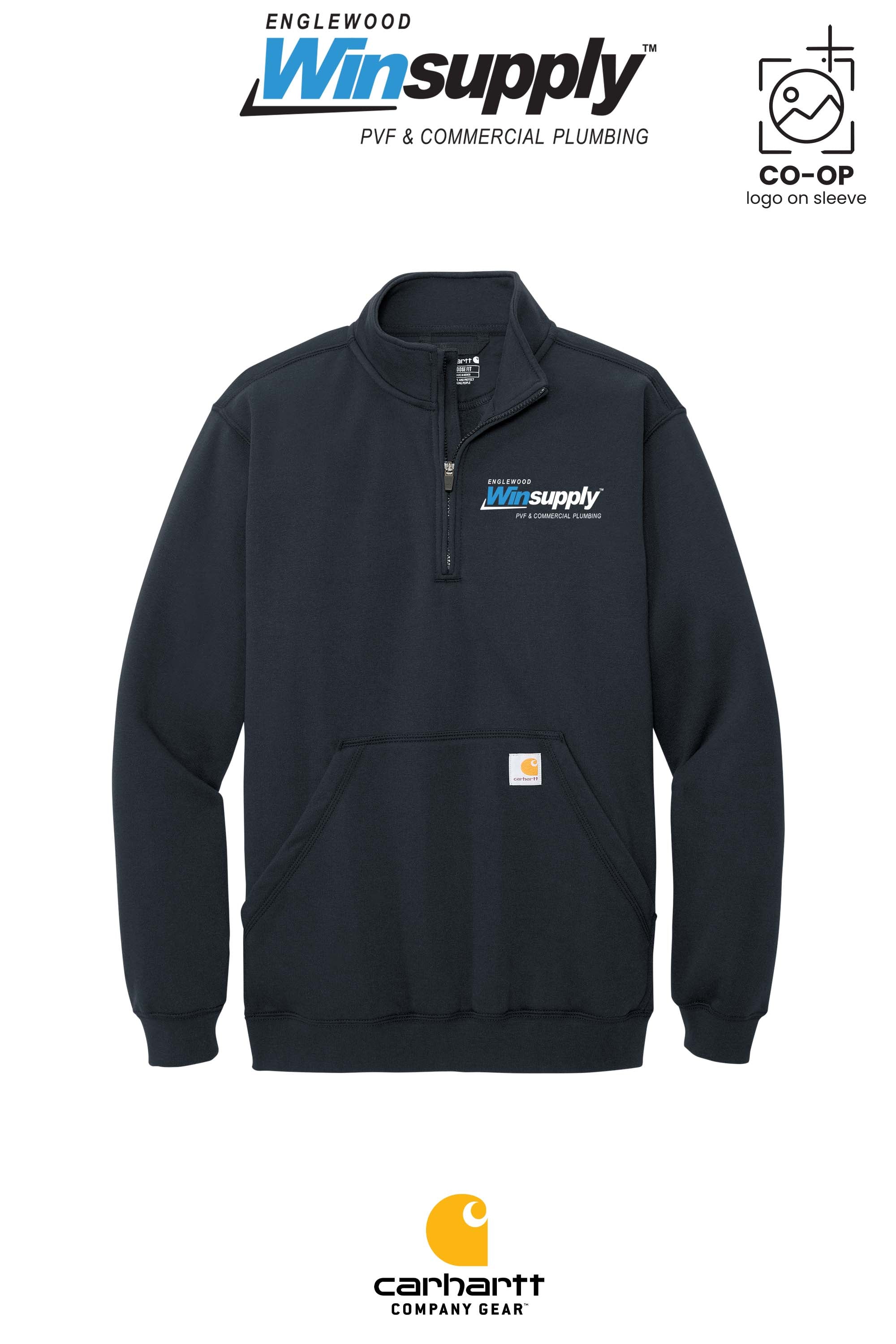 Carhartt® Midweight 1/4-Zip Mock Neck Sweatshirt - Englewood Winsupply