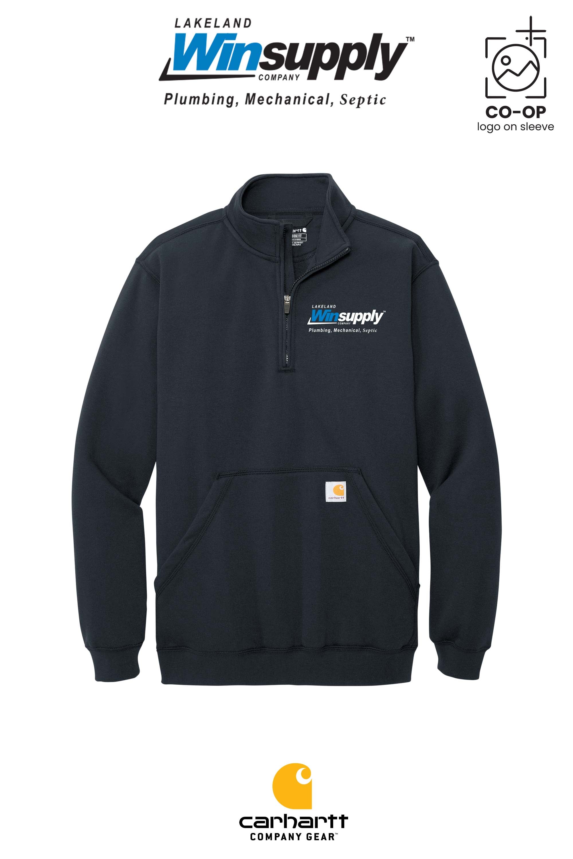 Carhartt® Midweight 1/4-Zip Mock Neck Sweatshirt - Lakeland Winsupply