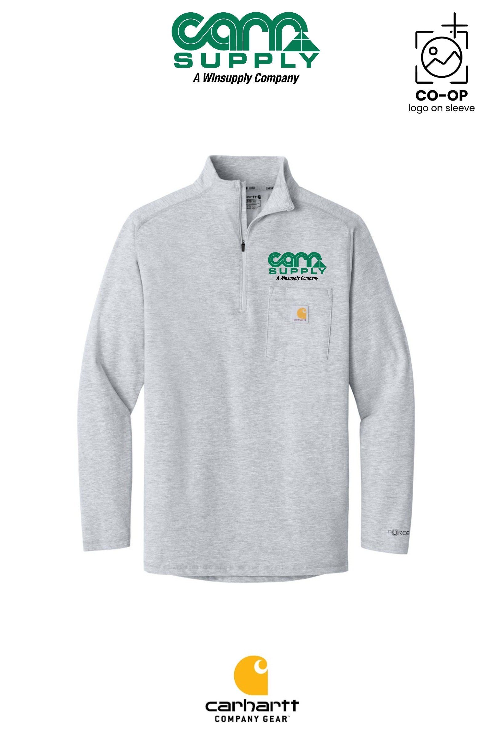 Carhartt Force® 1/4-Zip Long Sleeve T-Shirt - Carr Supply - Lancaster