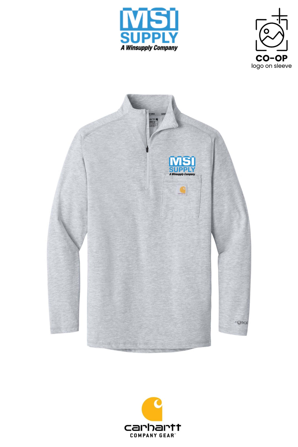 Carhartt Force® 1/4-Zip Long Sleeve T-Shirt - MSI Supply Houston
