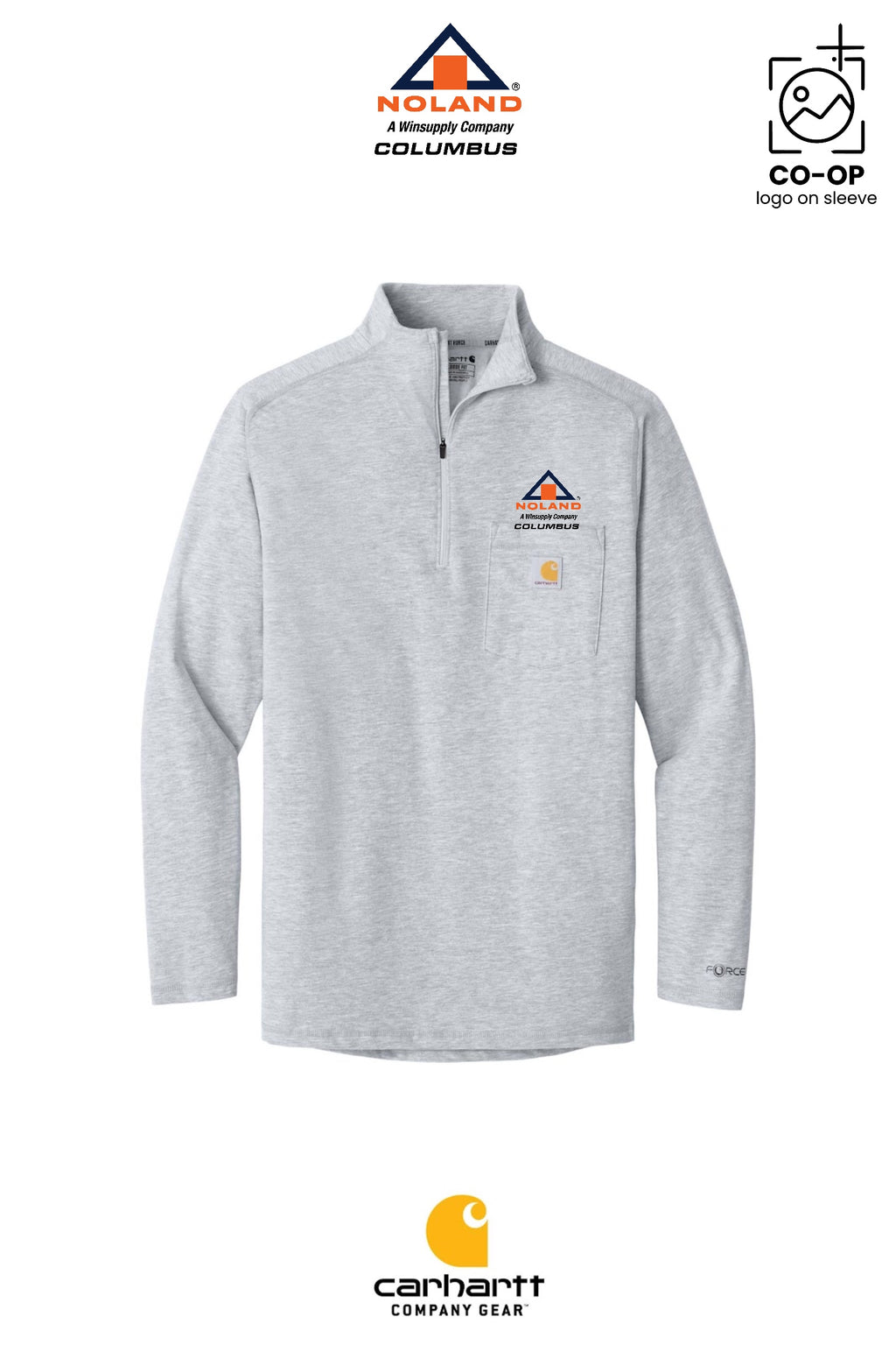 Carhartt Force® 1/4-Zip Long Sleeve T-Shirt - Columbus Noland
