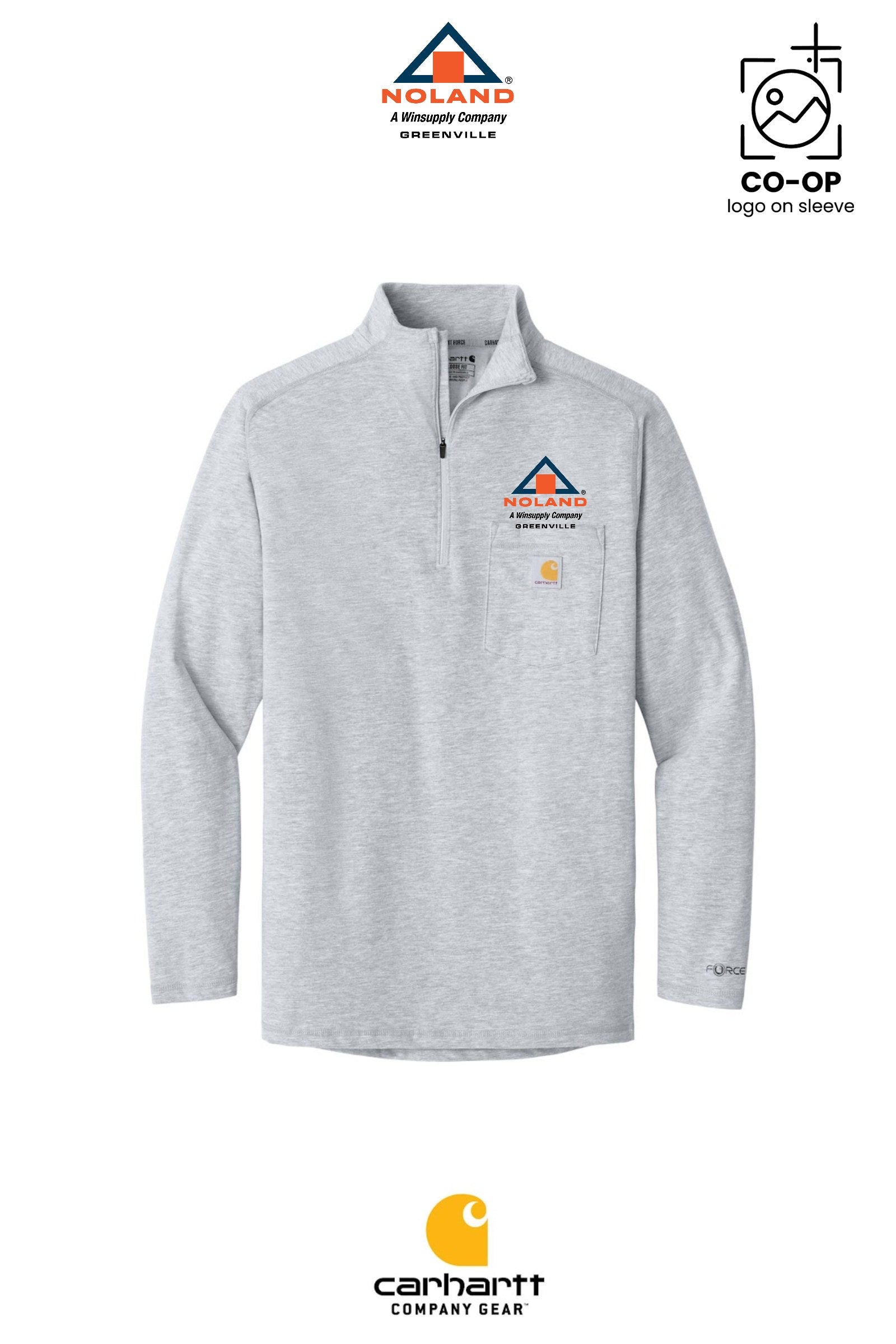 Carhartt Force® 1/4-Zip Long Sleeve T-Shirt - Greenville Noland Co.