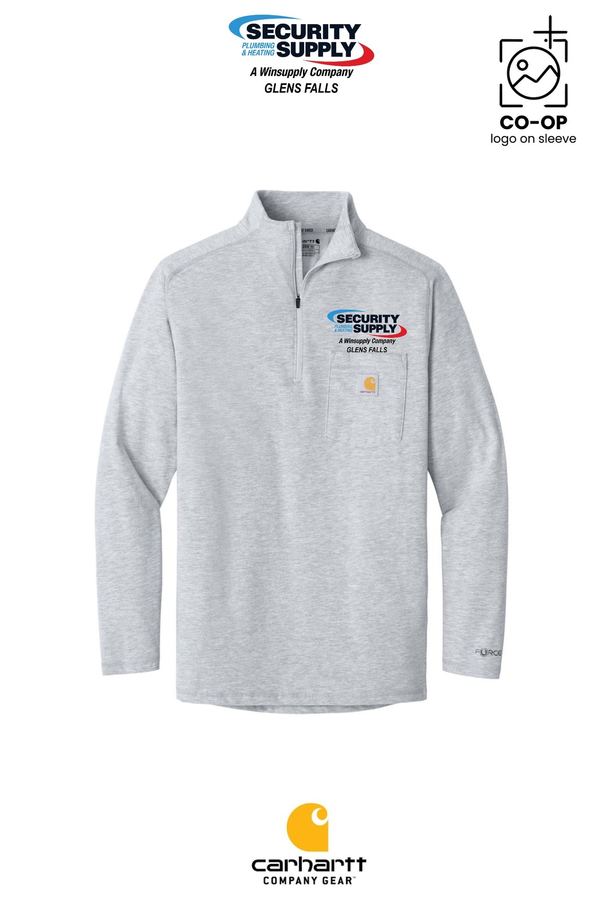 Carhartt Force® 1/4-Zip Long Sleeve T-Shirt - SPHS Glens Falls