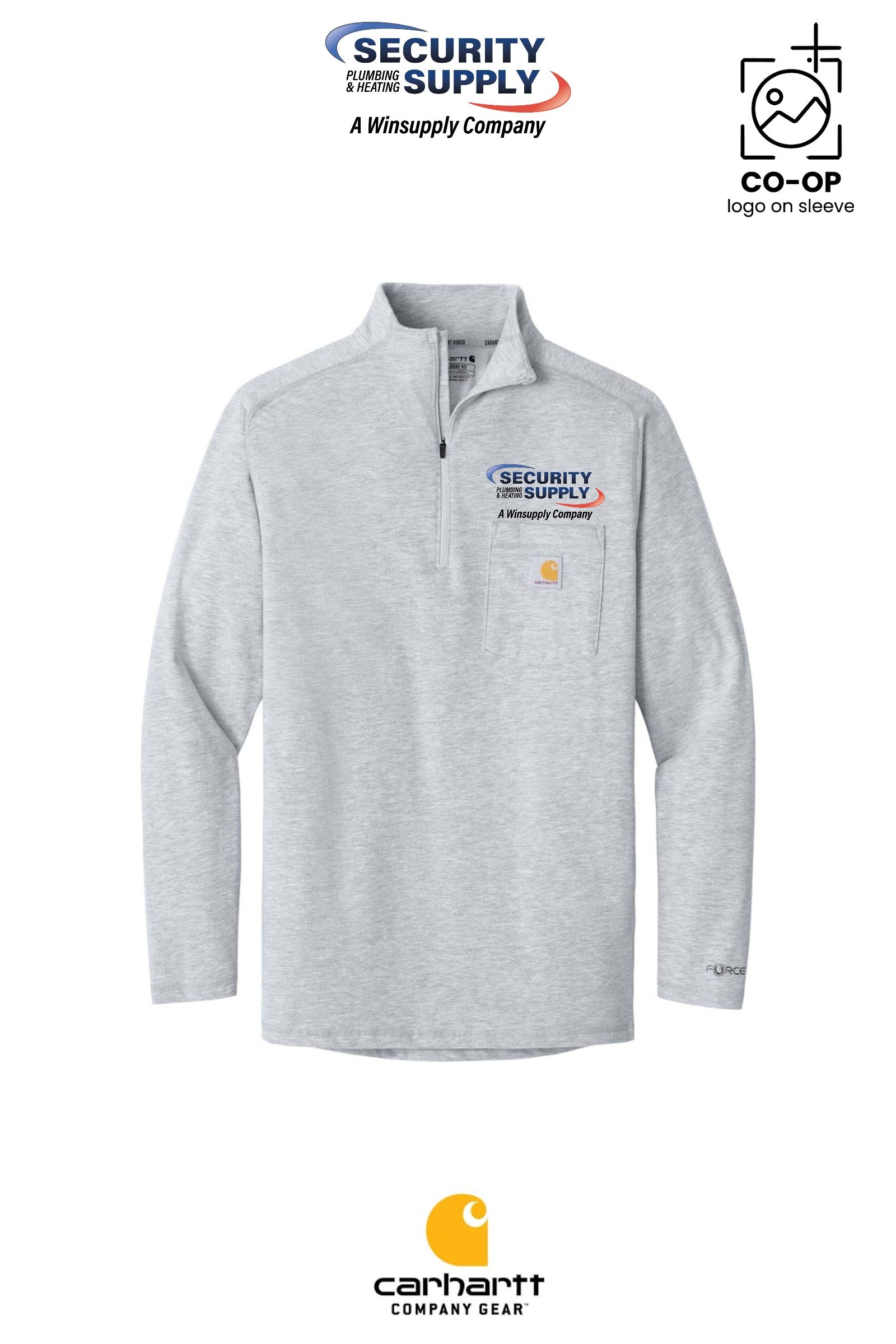 Carhartt Force® 1/4-Zip Long Sleeve T-Shirt - SPHS Watertown