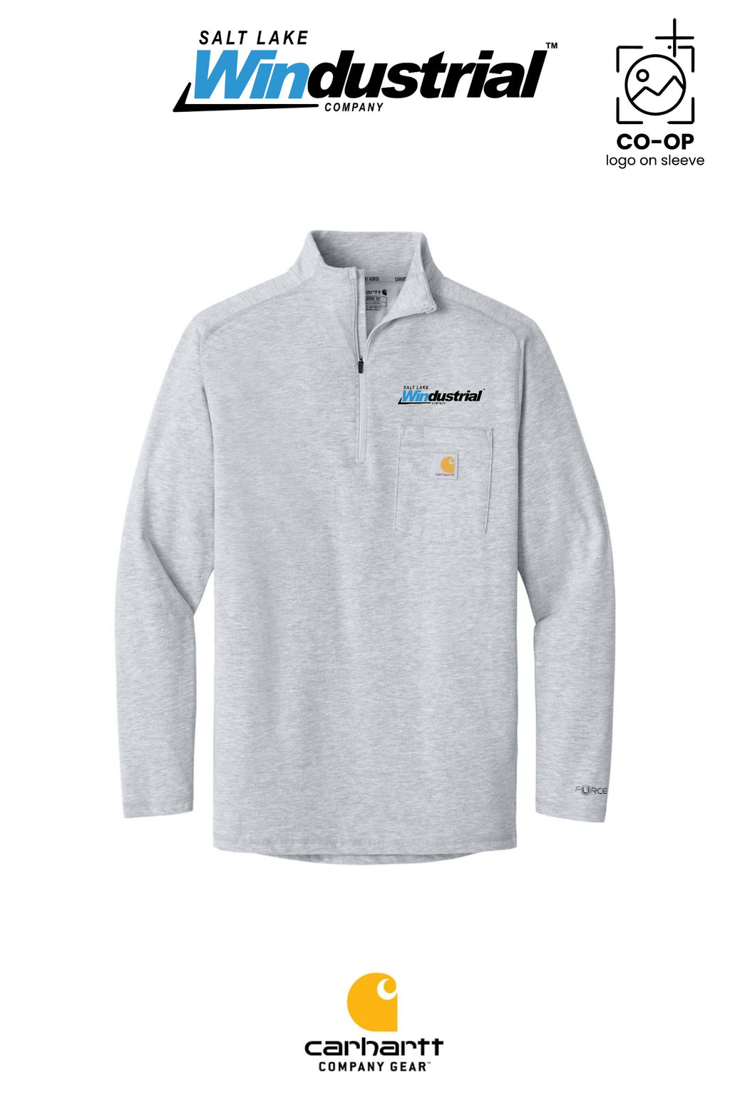 Carhartt Force® 1/4-Zip Long Sleeve T-Shirt - Salt Lake Windustrial