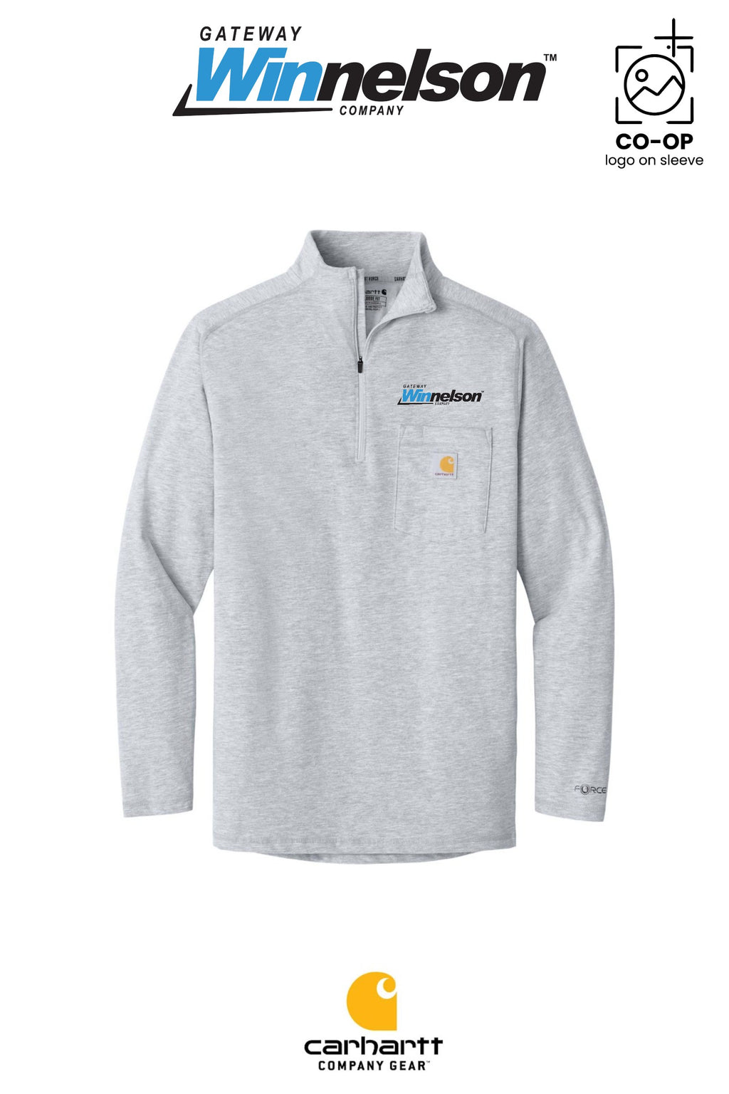 Carhartt Force® 1/4-Zip Long Sleeve T-Shirt - Gateway Winnelson