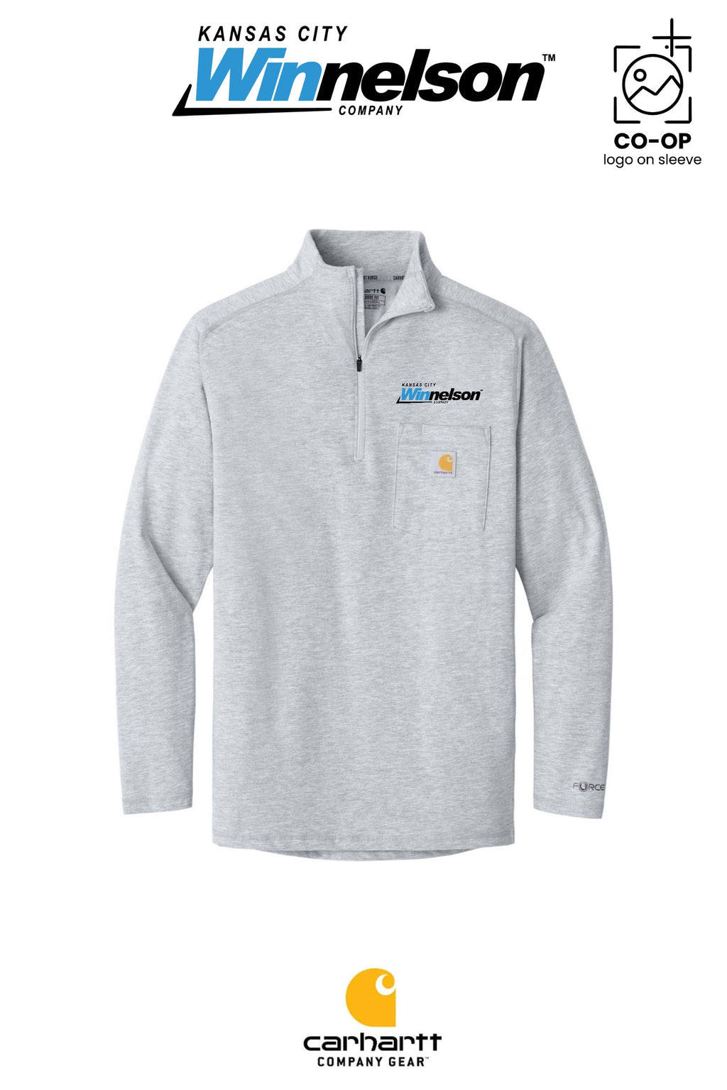 Carhartt Force® 1/4-Zip Long Sleeve T-Shirt - Kansas City Winnelson