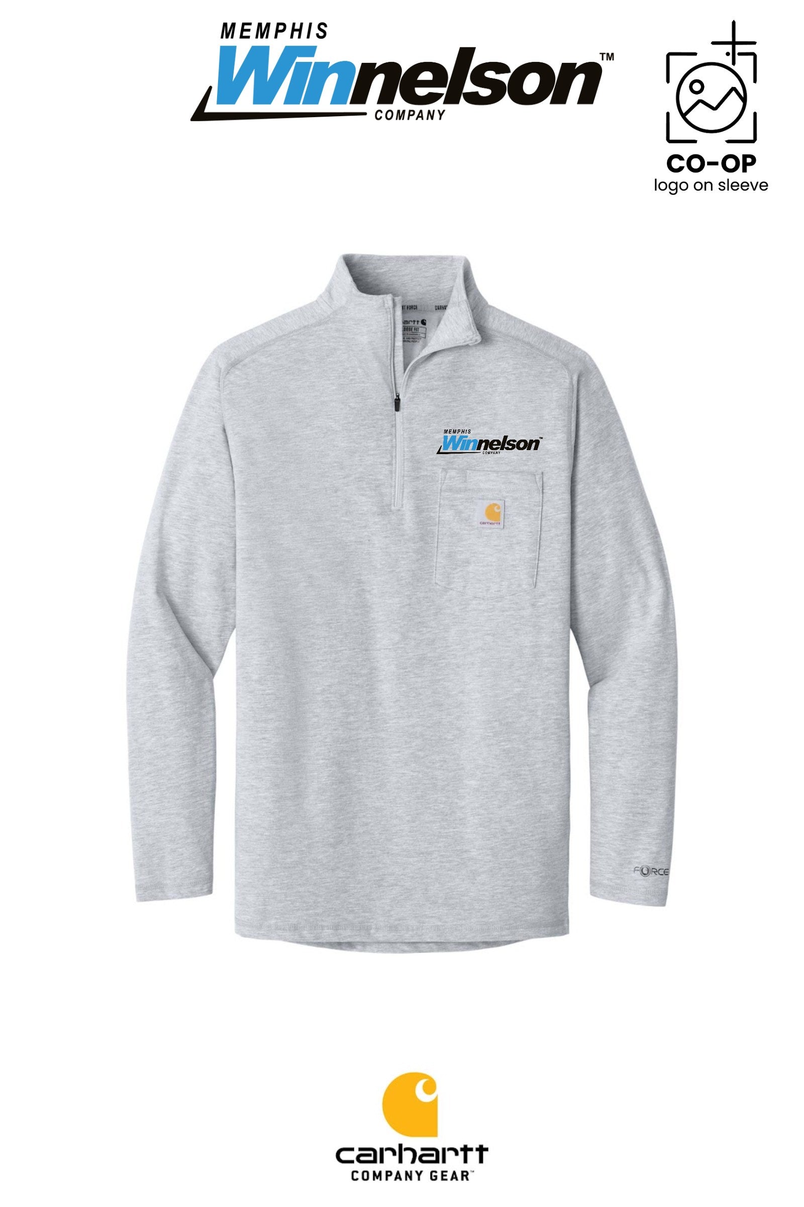 Carhartt Force® 1/4-Zip Long Sleeve T-Shirt - Memphis Winnelson