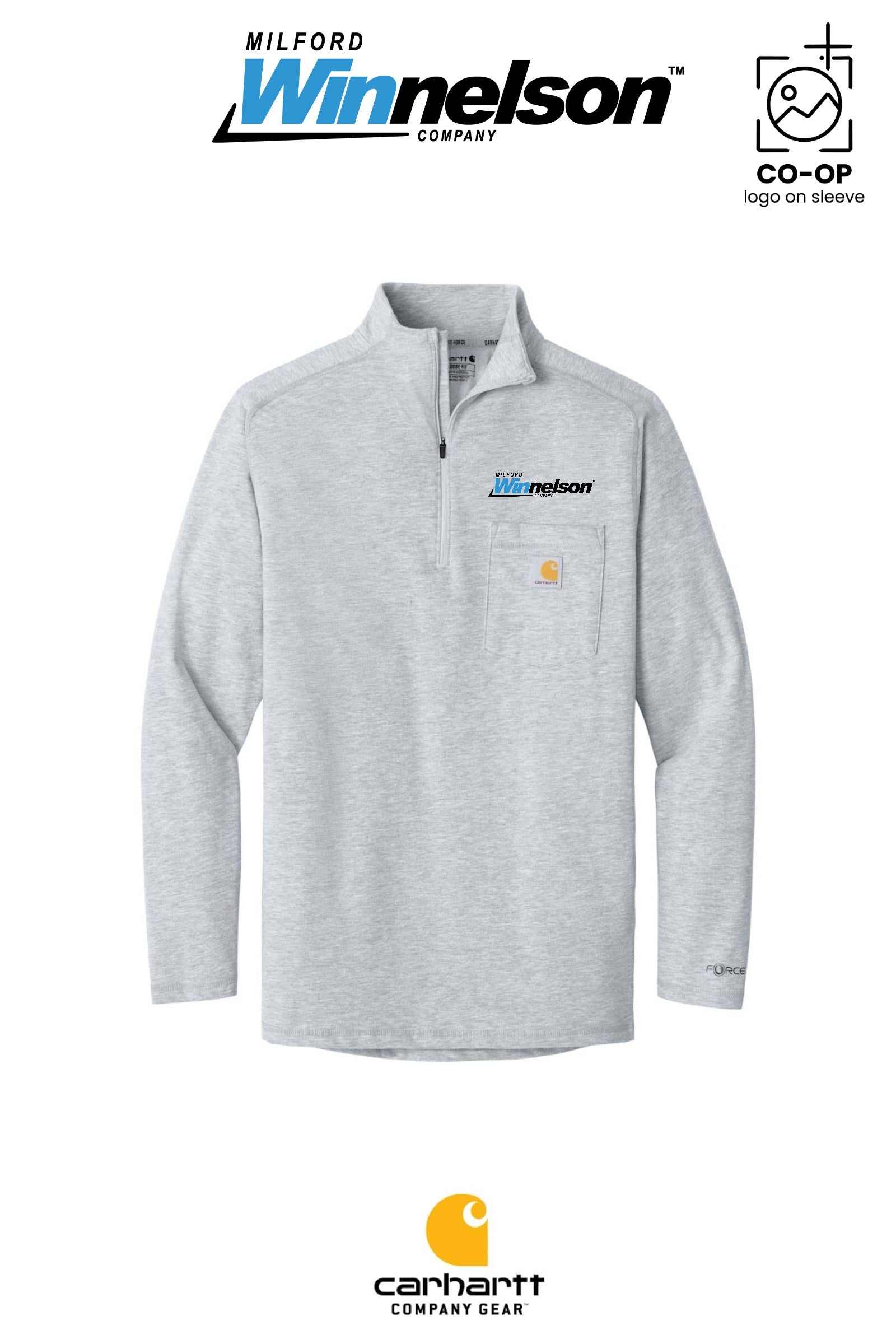 Carhartt Force® 1/4-Zip Long Sleeve T-Shirt - Milford Winnelson