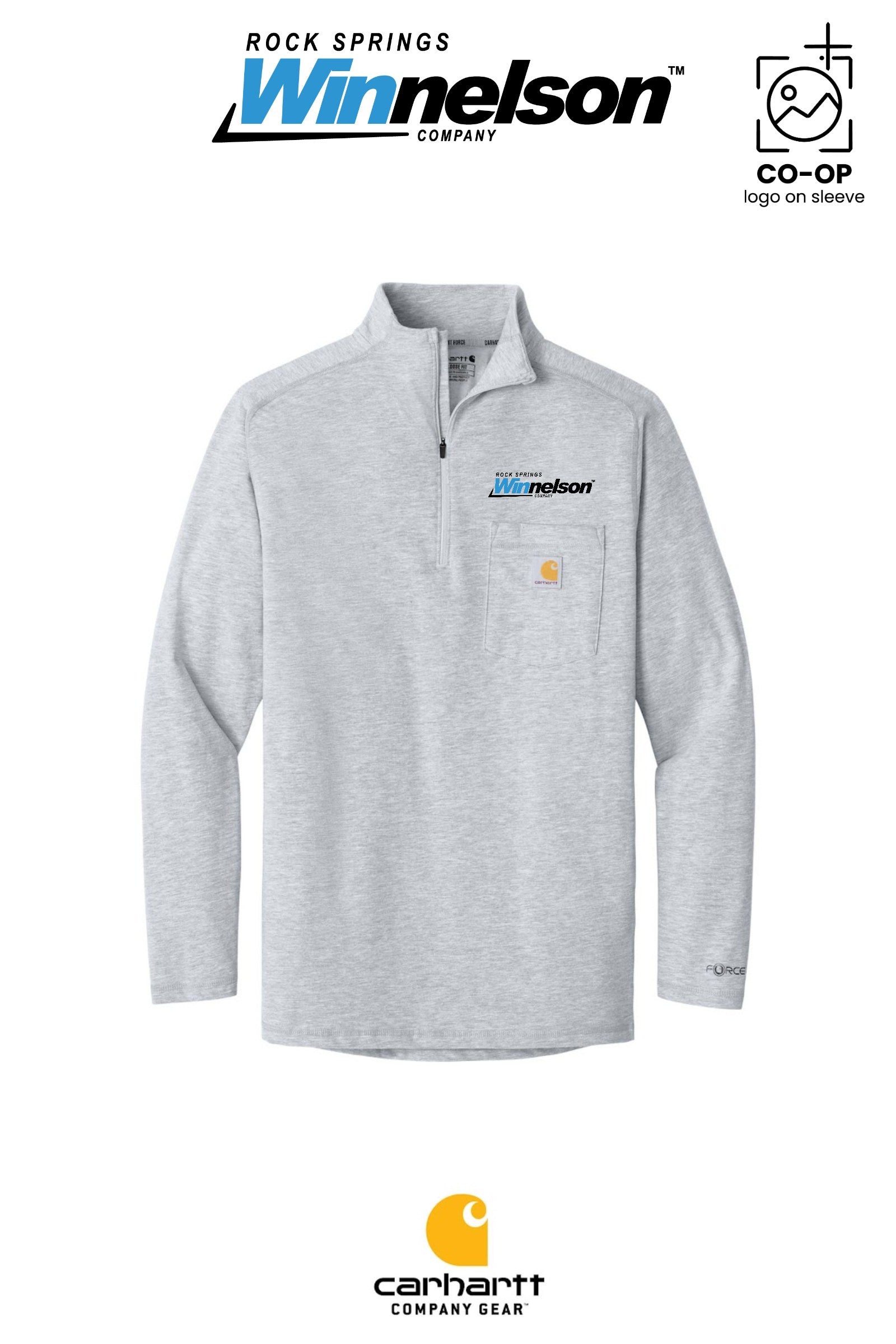 Carhartt Force® 1/4-Zip Long Sleeve T-Shirt - Rock Springs Winnelson