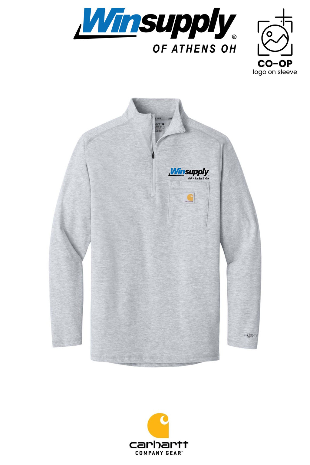 Carhartt Force® 1/4-Zip Long Sleeve T-Shirt - Winsupply of Athens OH