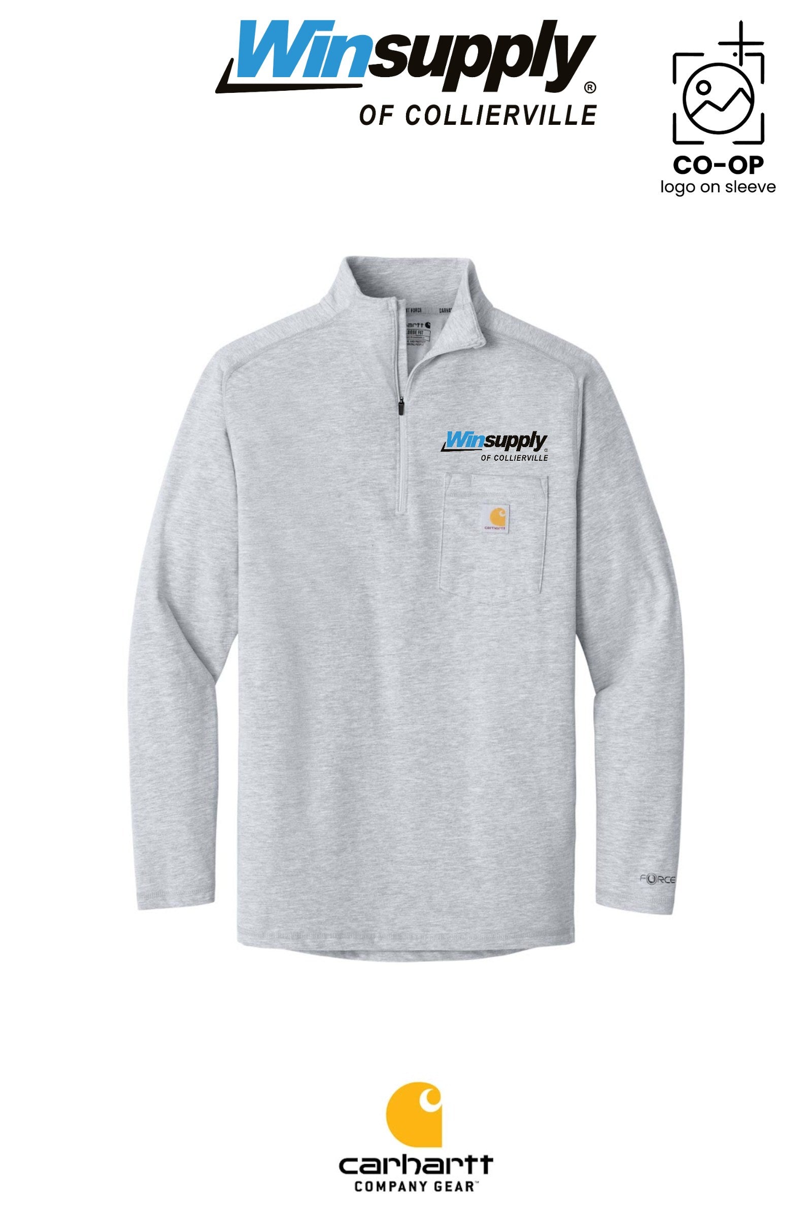 Carhartt Force® 1/4-Zip Long Sleeve T-Shirt - Winston Salem Noland