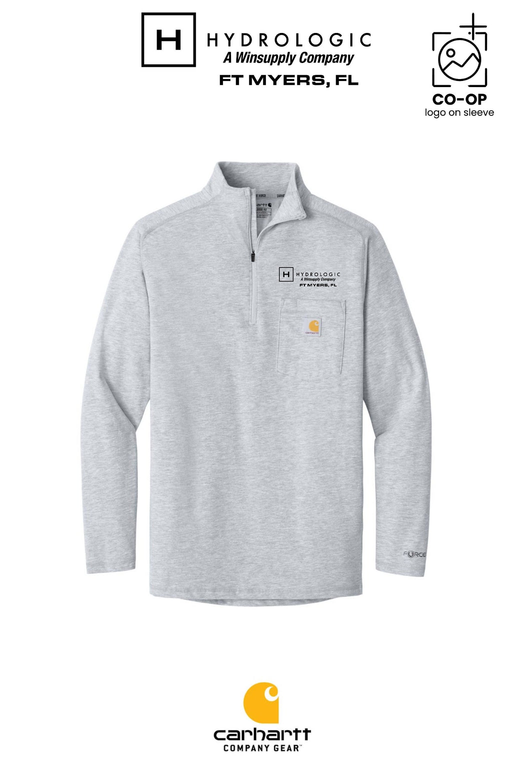 Carhartt Force® 1/4-Zip Long Sleeve T-Shirt - Winsupply Ft Myers FL Co.