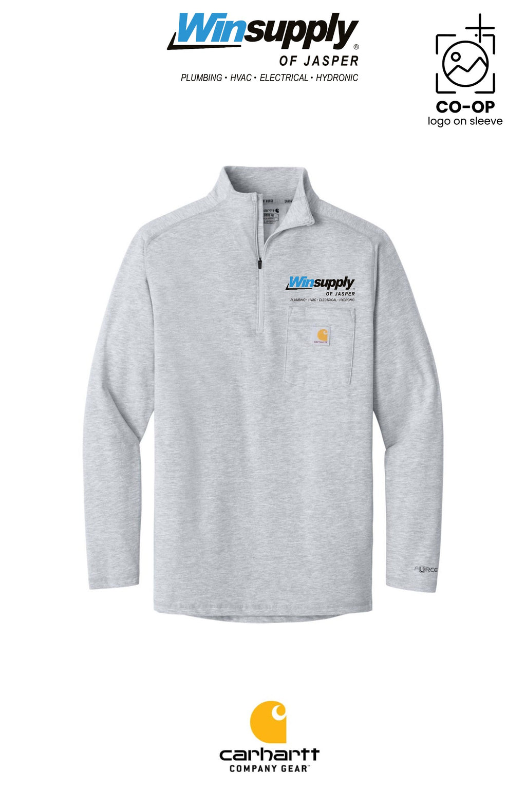 Carhartt Force® 1/4-Zip Long Sleeve T-Shirt - Winsupply of Jasper