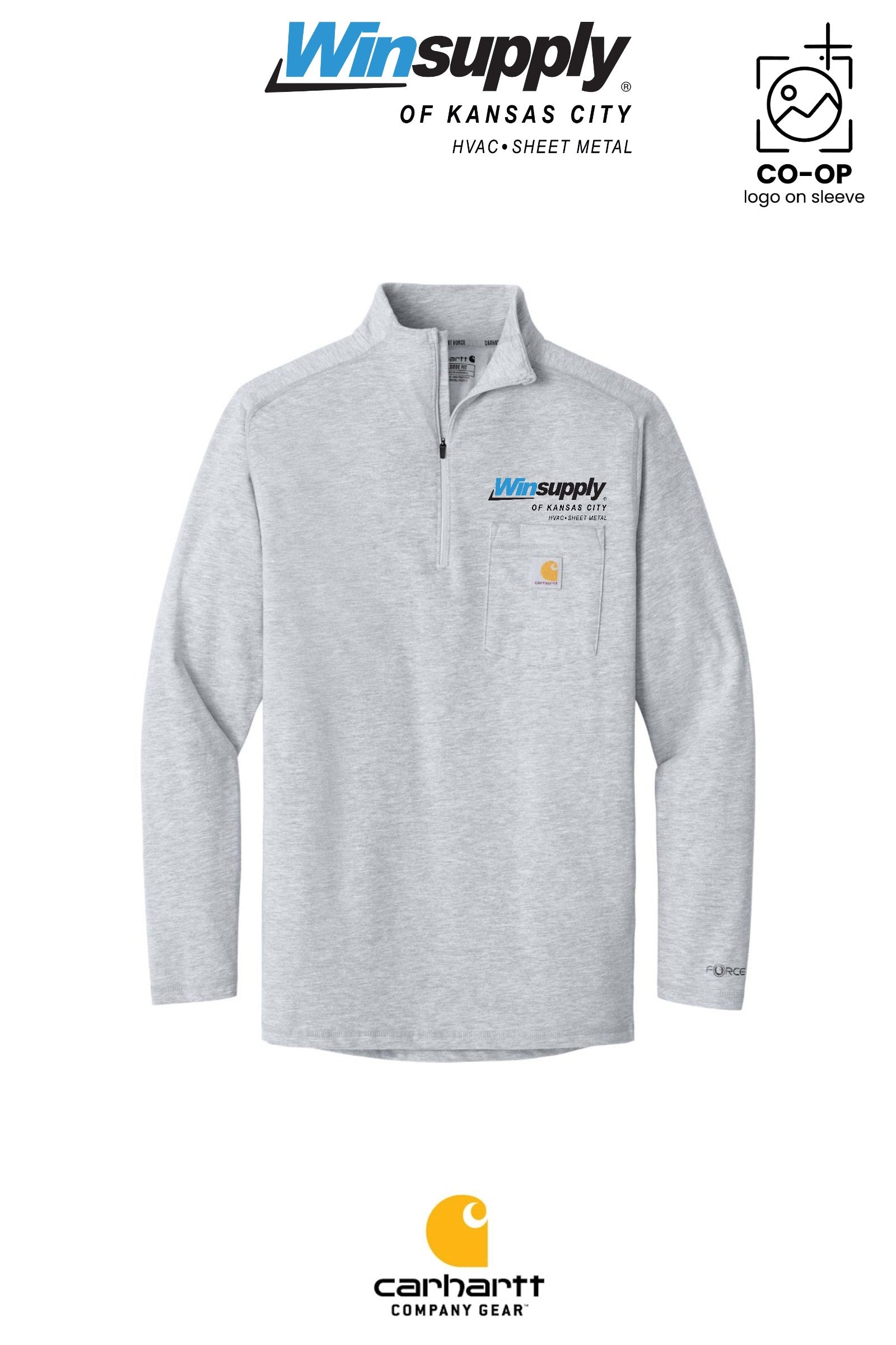 Carhartt Force® 1/4-Zip Long Sleeve T-Shirt - Winsupply of Kansas City