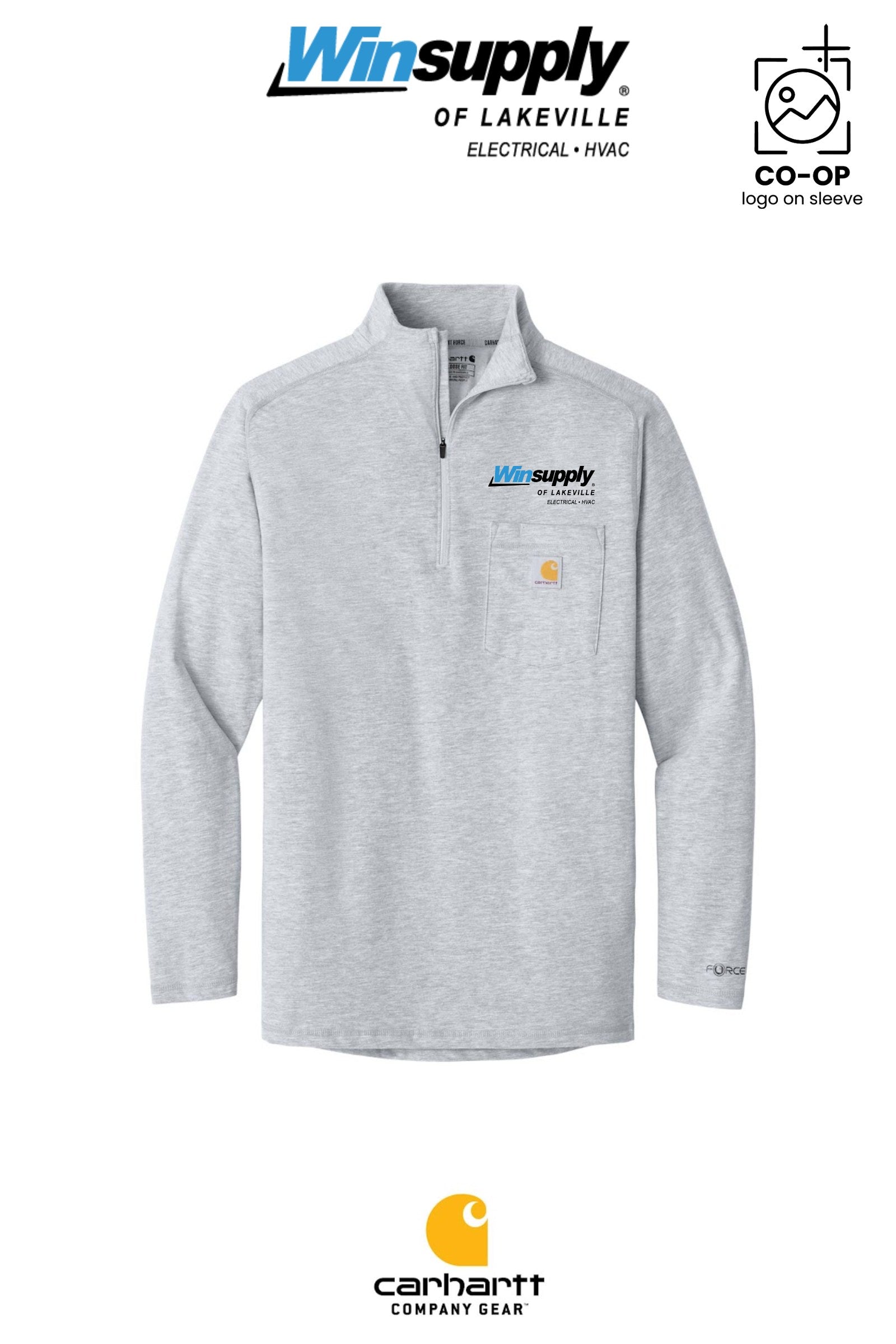 Carhartt Force® 1/4-Zip Long Sleeve T-Shirt - Winsupply of Lakeville