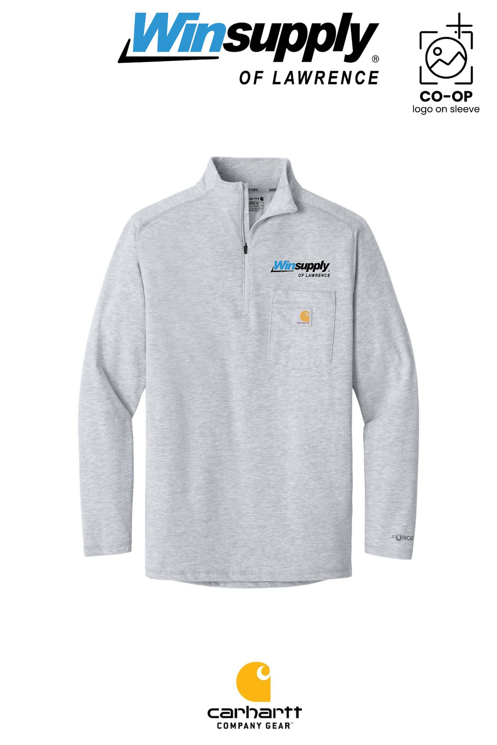 Carhartt Force® 1/4-Zip Long Sleeve T-Shirt - Winsupply of Lawrence
