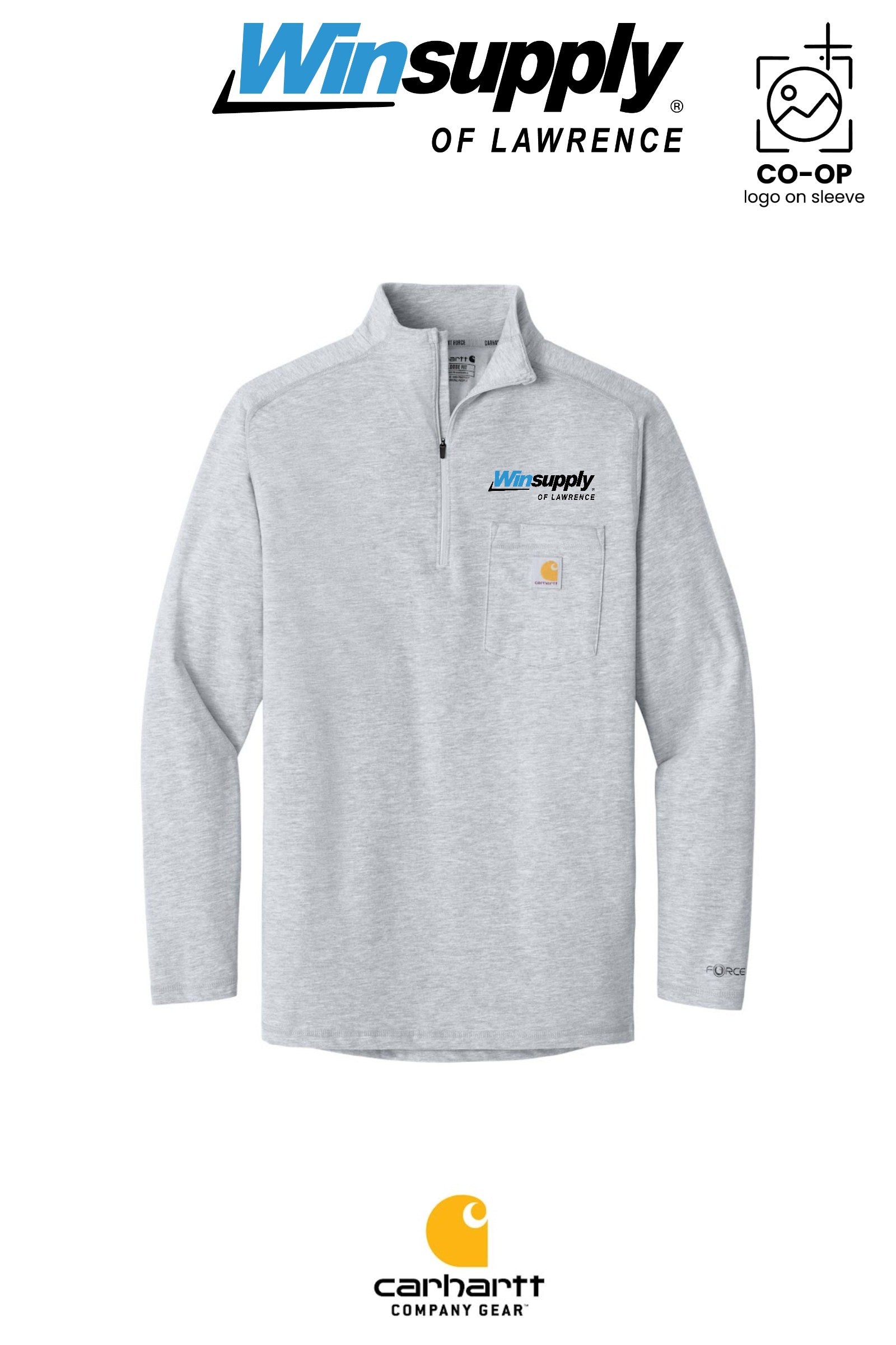 Carhartt Force® 1/4-Zip Long Sleeve T-Shirt - Winsupply of Lawrence