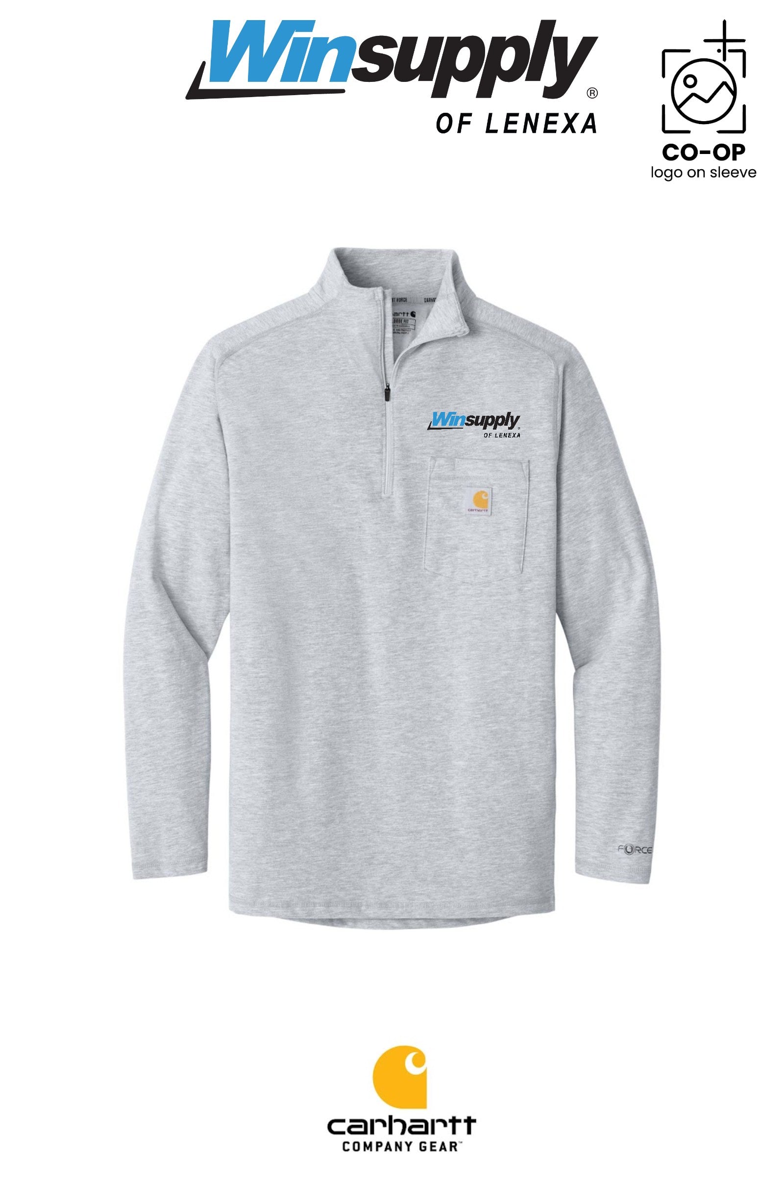 Carhartt Force® 1/4-Zip Long Sleeve T-Shirt - Winsupply of Lenexa