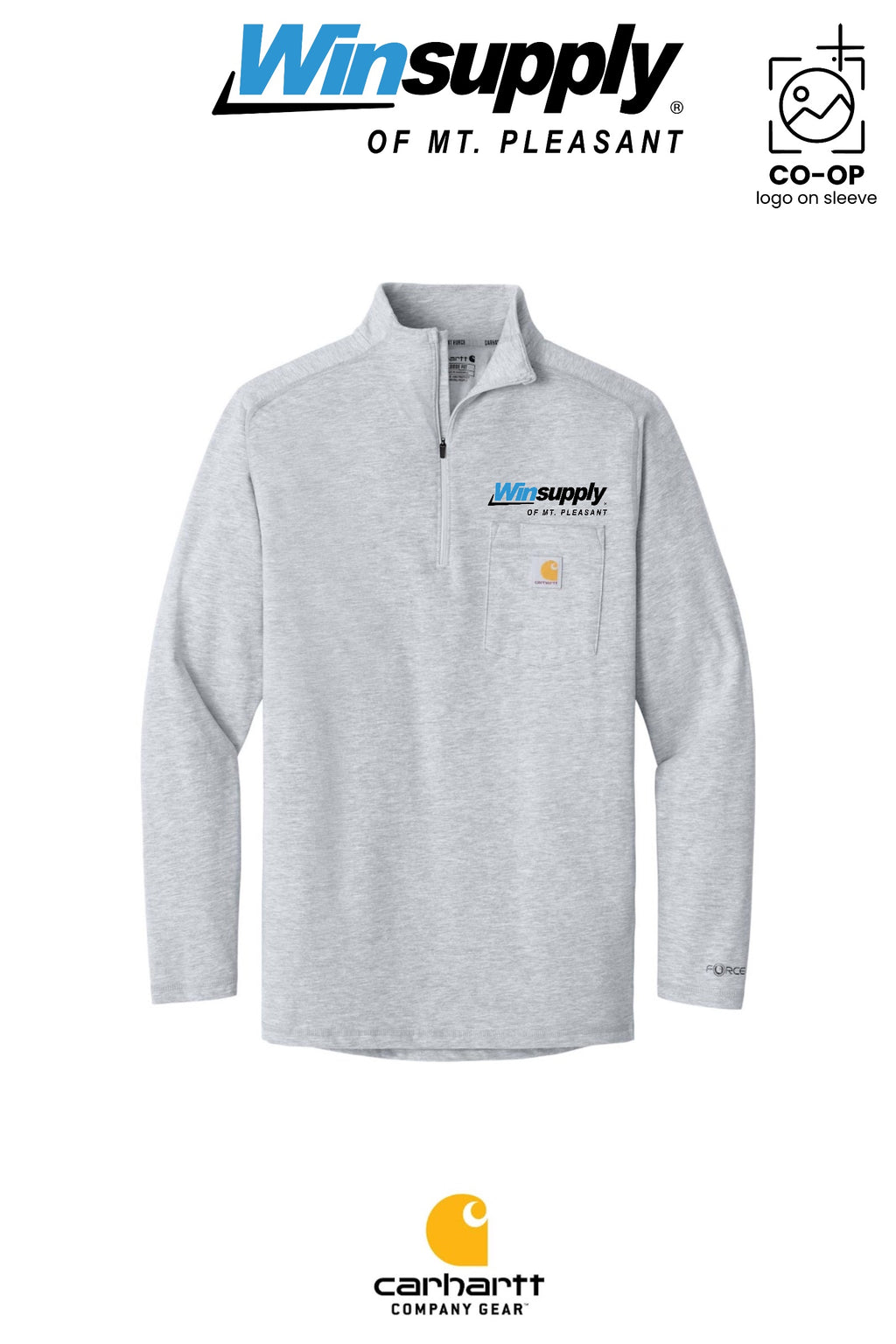 Carhartt Force® 1/4-Zip Long Sleeve T-Shirt - Winsupply of Mt. Pleasant
