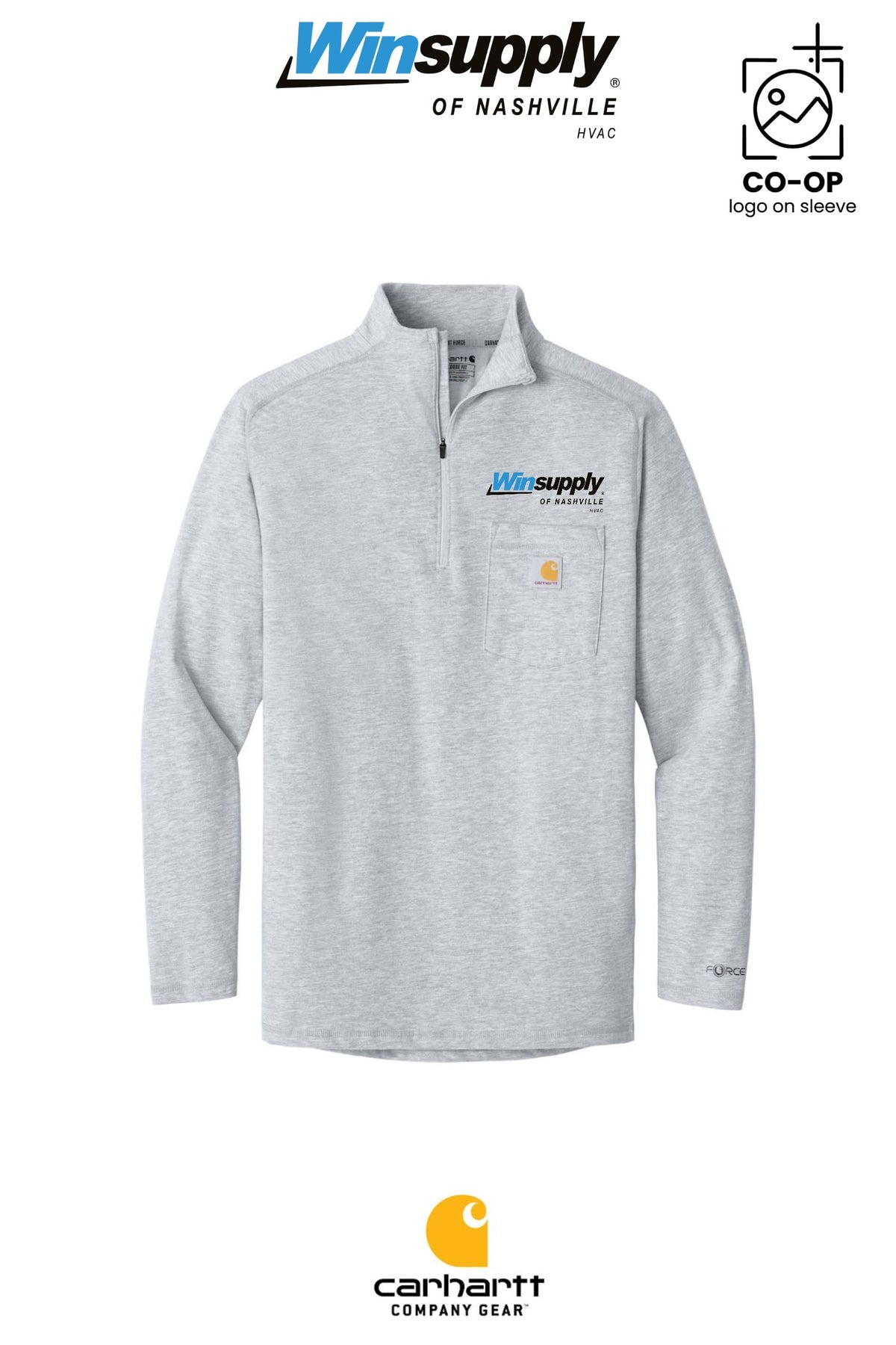 Carhartt Force® 1/4-Zip Long Sleeve T-Shirt - Winsupply of Nashville HVAC