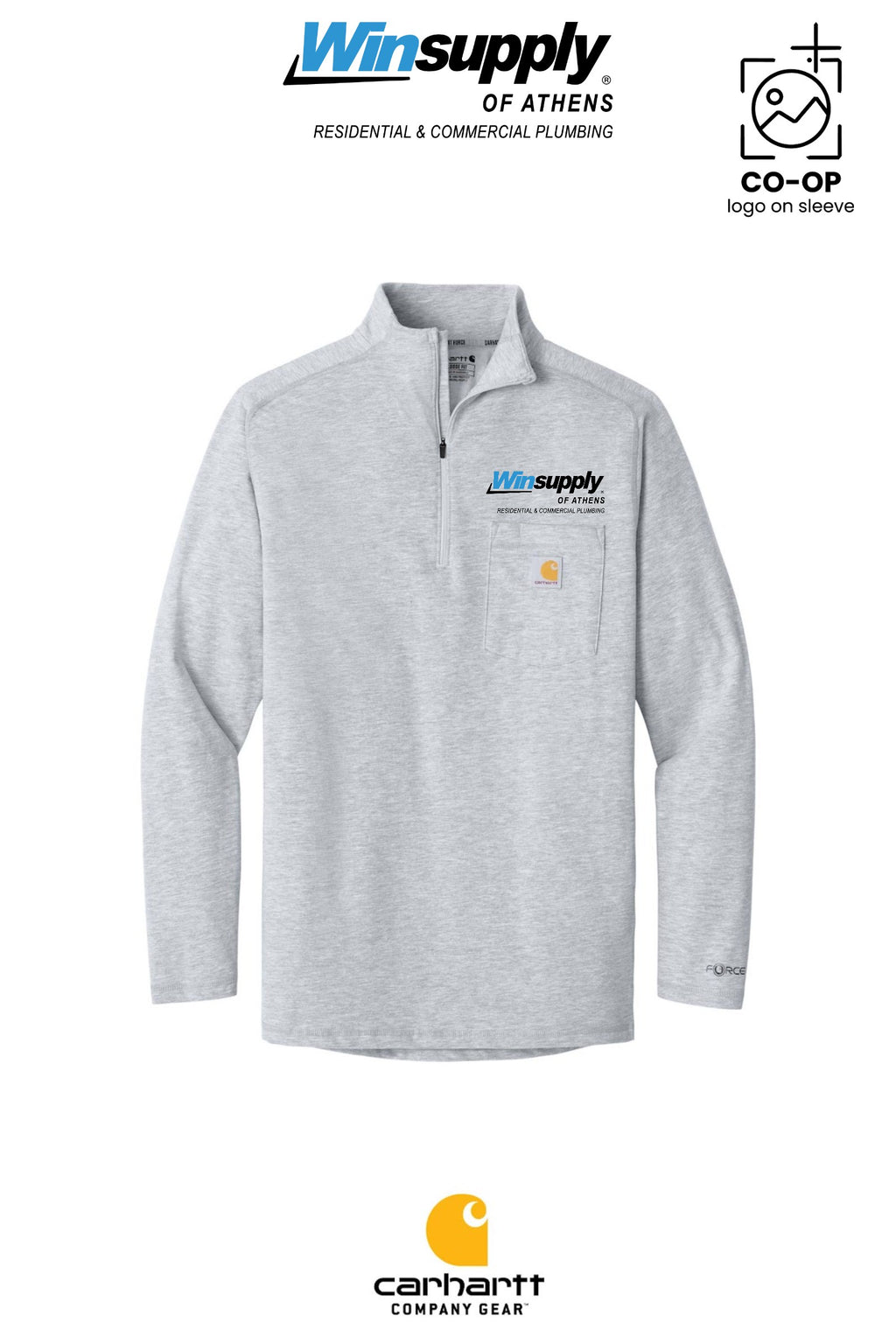 Carhartt Force® 1/4-Zip Long Sleeve T-Shirt - Winsupply of Athens